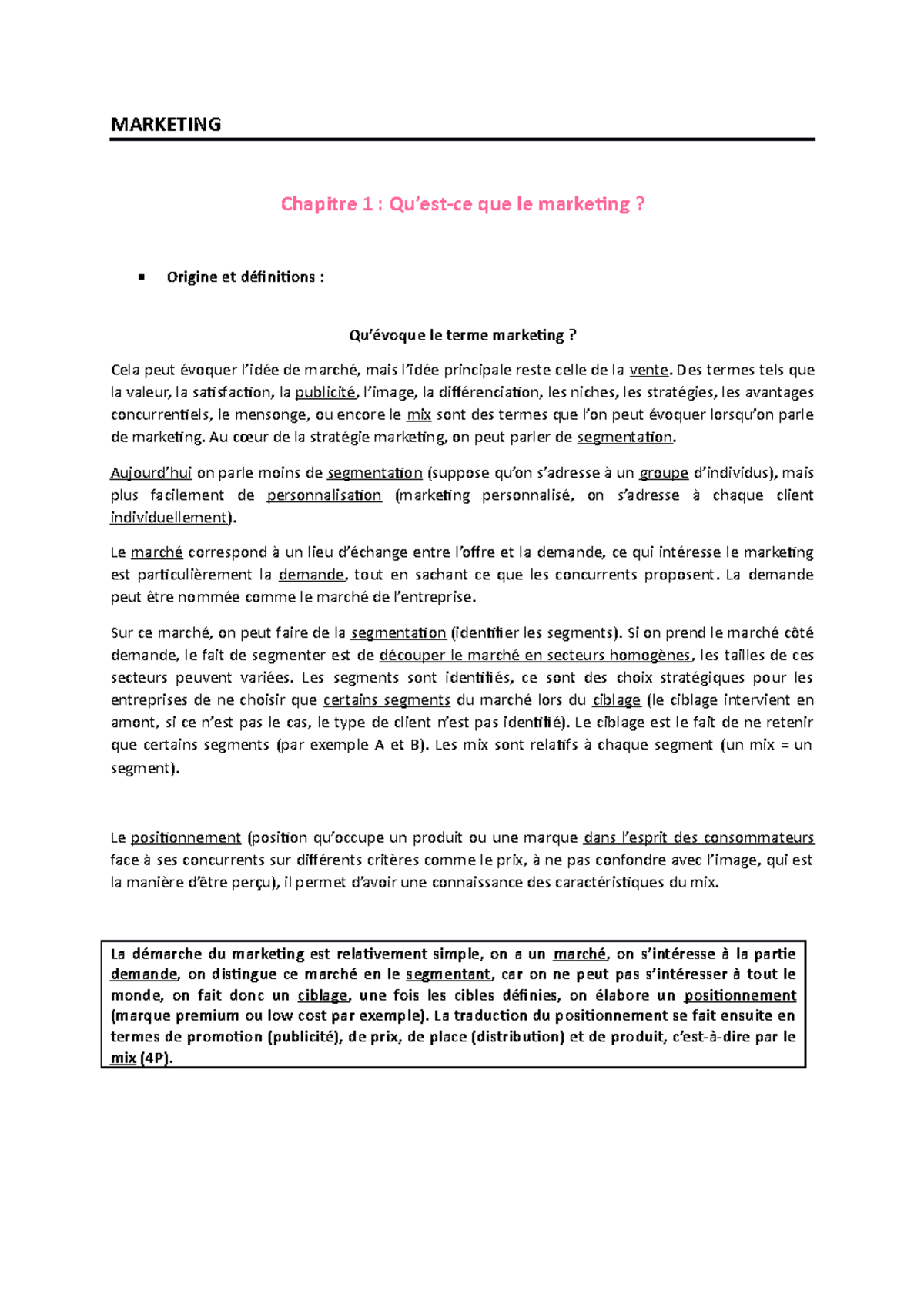 dissertation sur le marketing