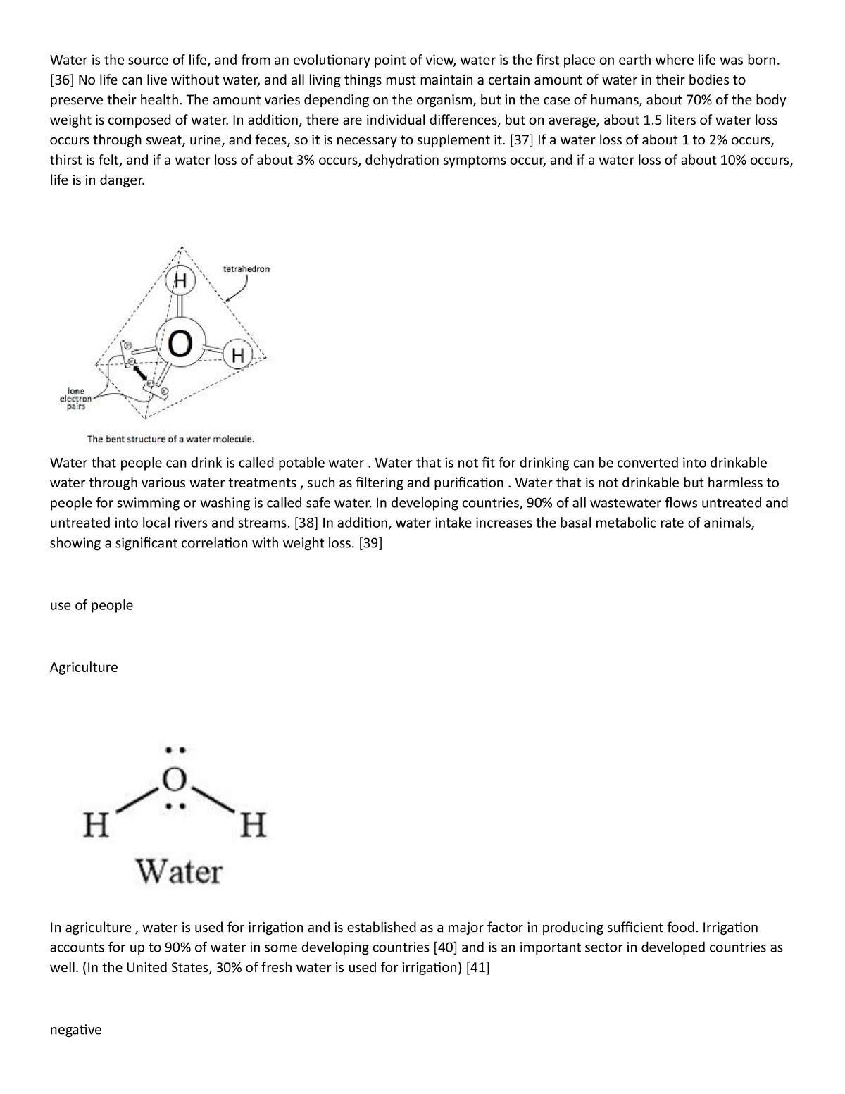 Water 5 - Detailed notes - Water is the source of life, and from an ...