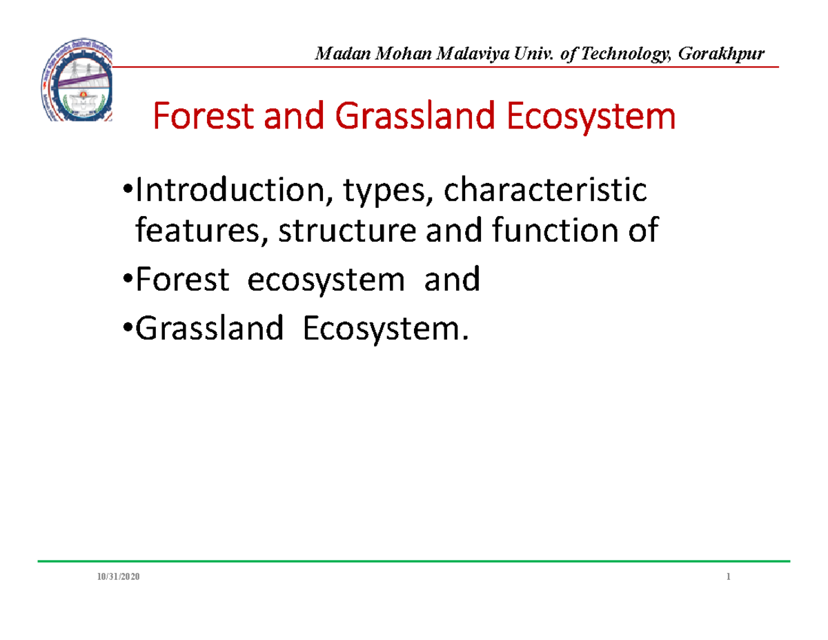 Forest Ecosystem AND Grassland Ecosystem - Forest and Grassland ...