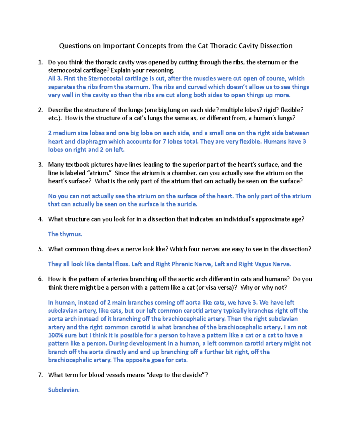 Lab 5 questions - Lab - Questions on Important Concepts from the Cat ...