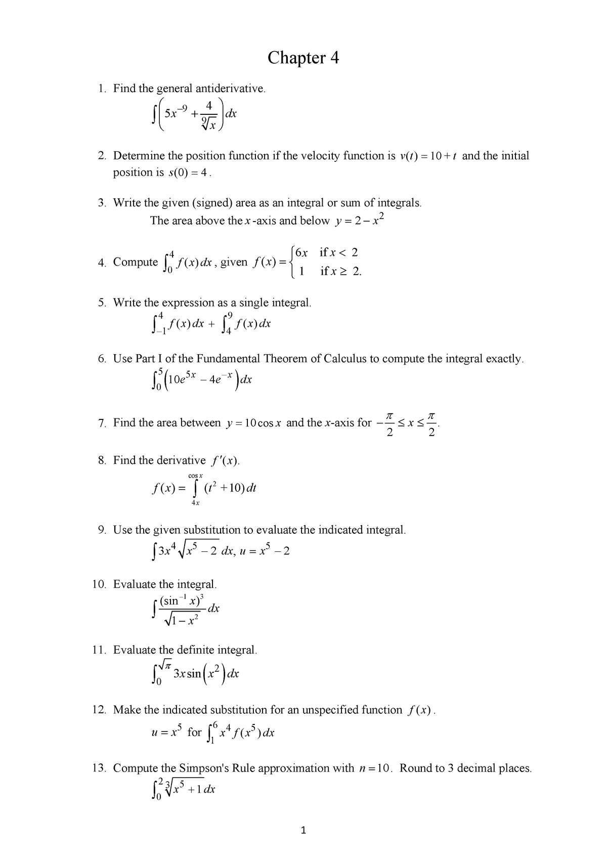 MAE POLY Prep Math - Chapter 4rep Mathrep Math - 1 Chapter 4 Find the ...