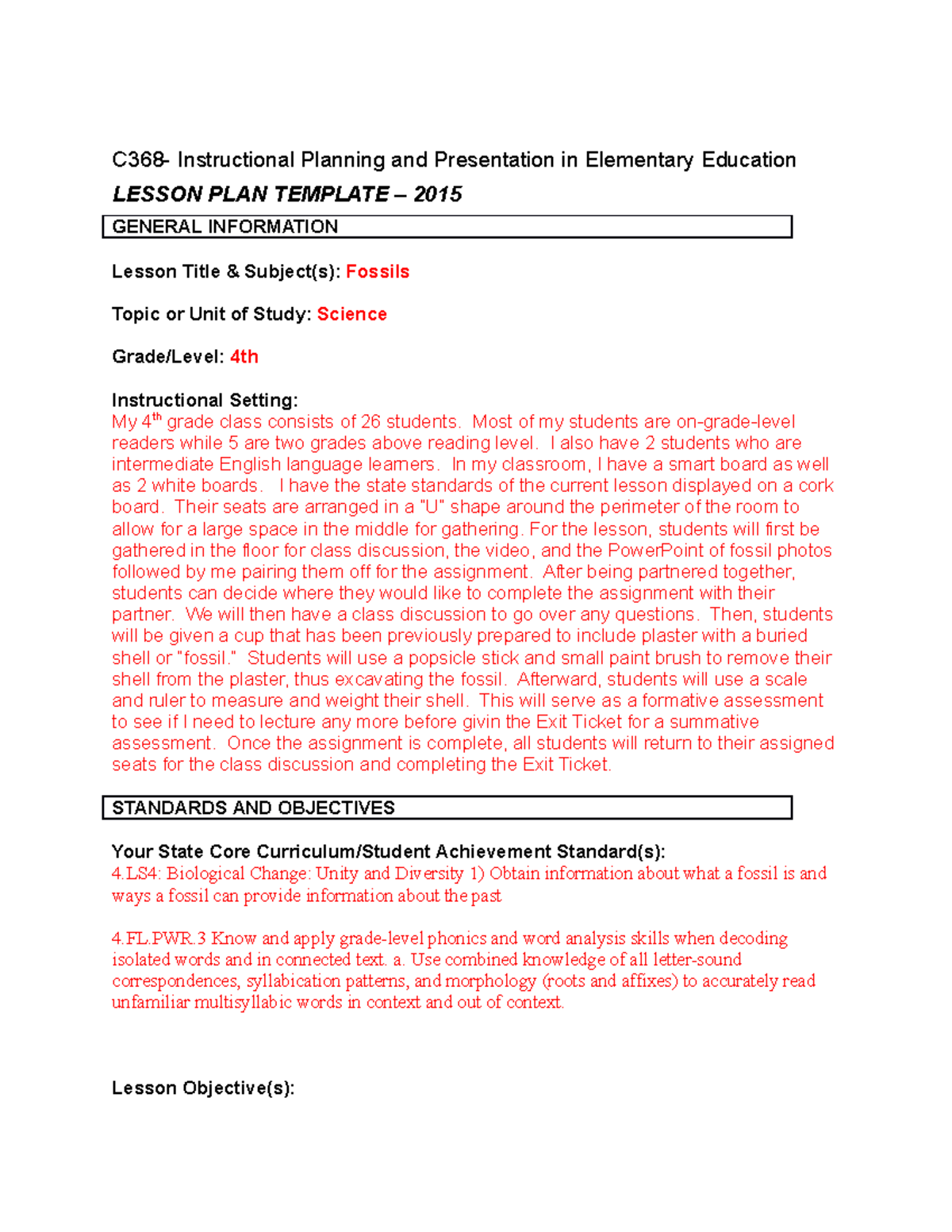 C21 Performace Assessment Task- 21th Grade Fossil Lesson Plan Inside Bill Nye Fossils Worksheet