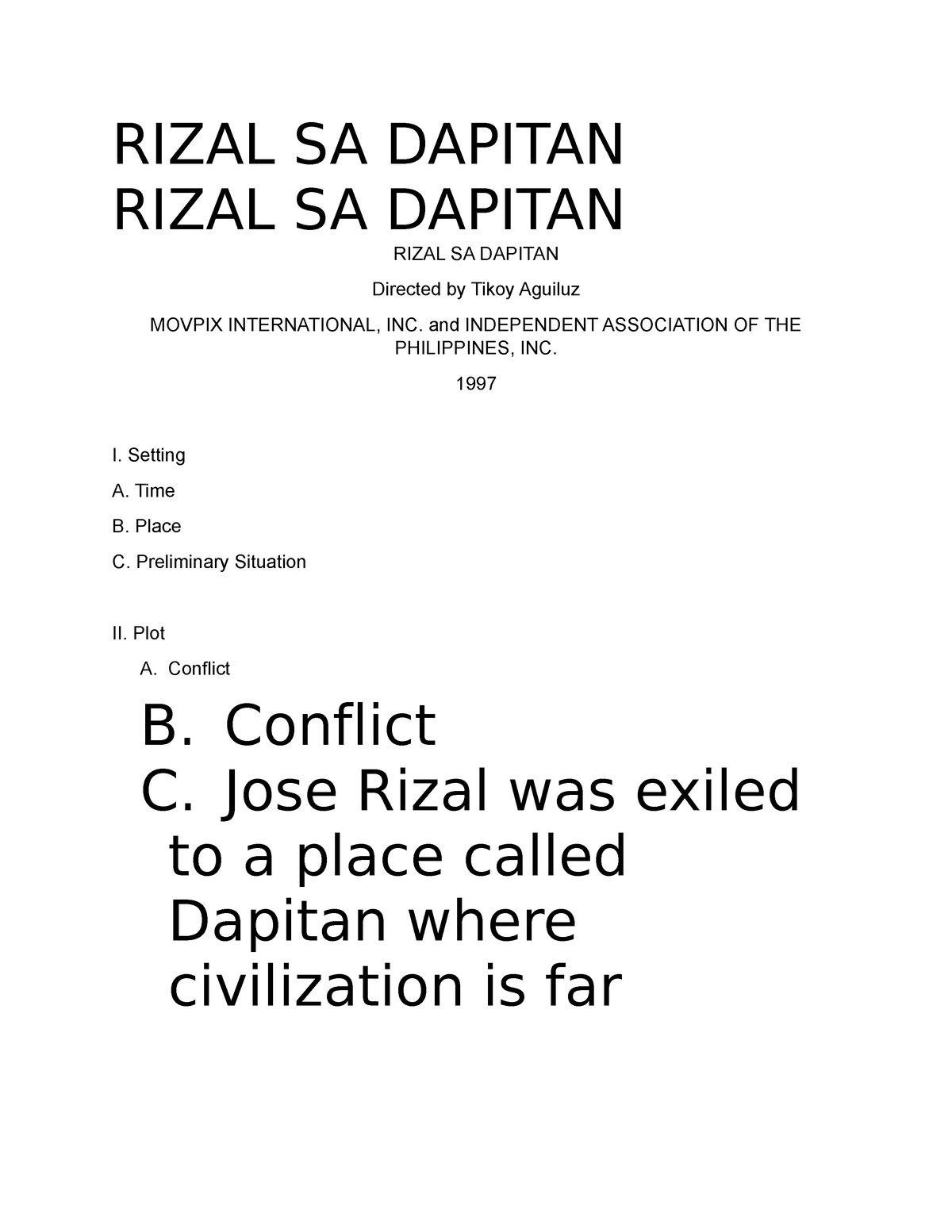 movie review about rizal sa dapitan