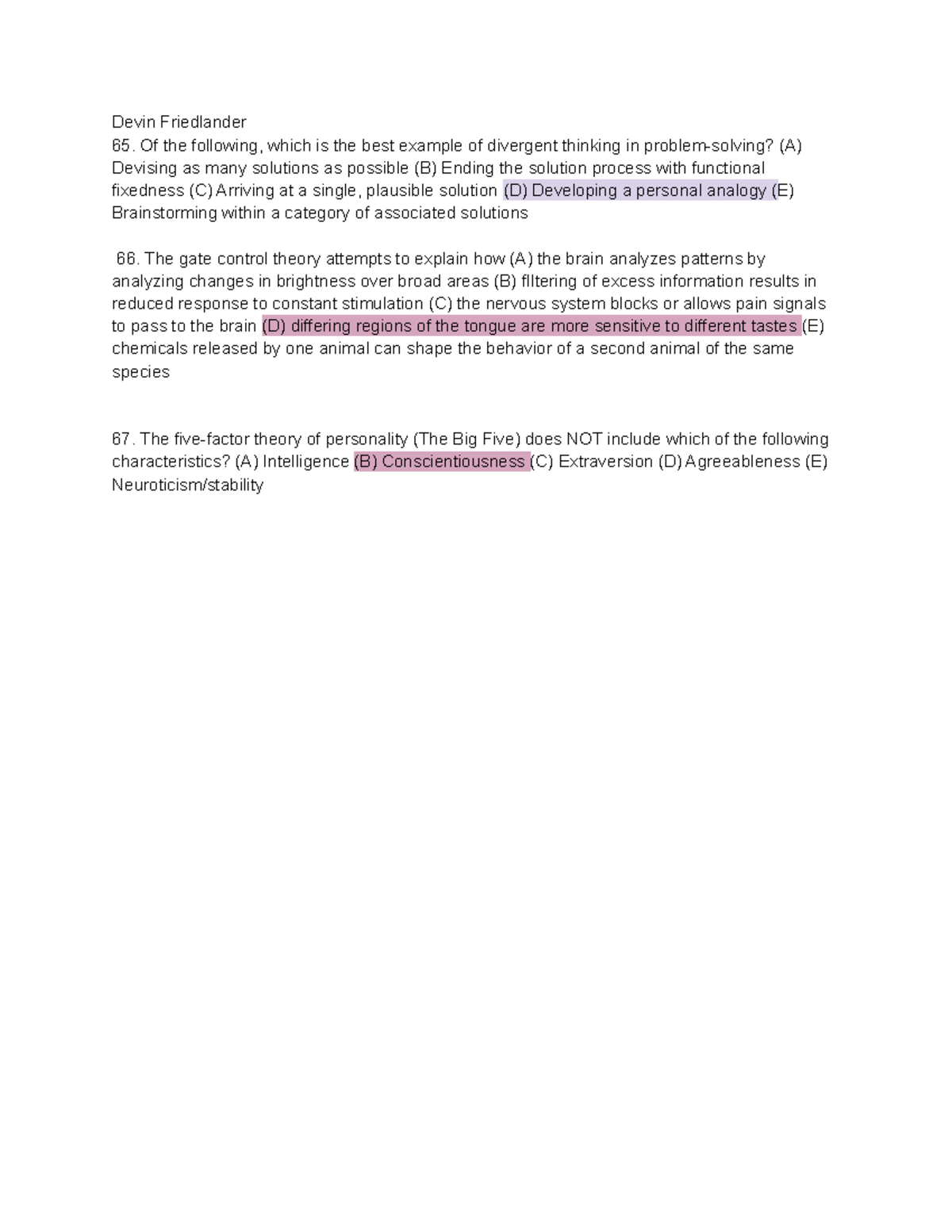 Grinch - worksheet - Devin Friedlander 65. Of the following, which is ...