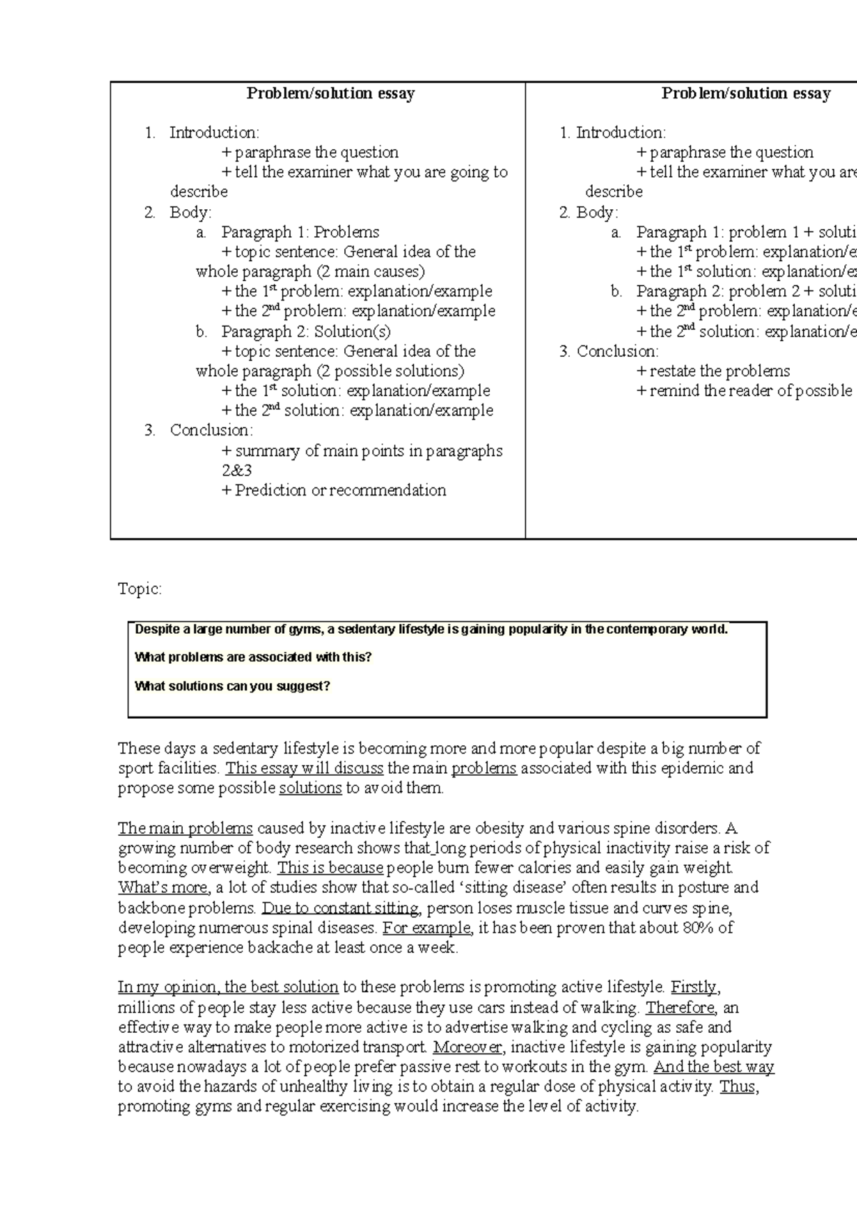 problem solution essay environment