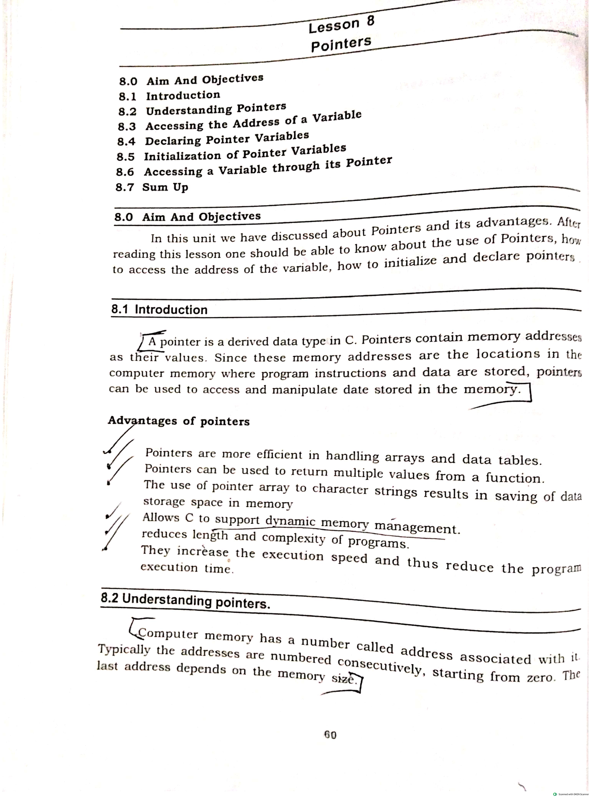 UNDERSTANDING POINTERS - Bachelor of Computer Application - Studocu