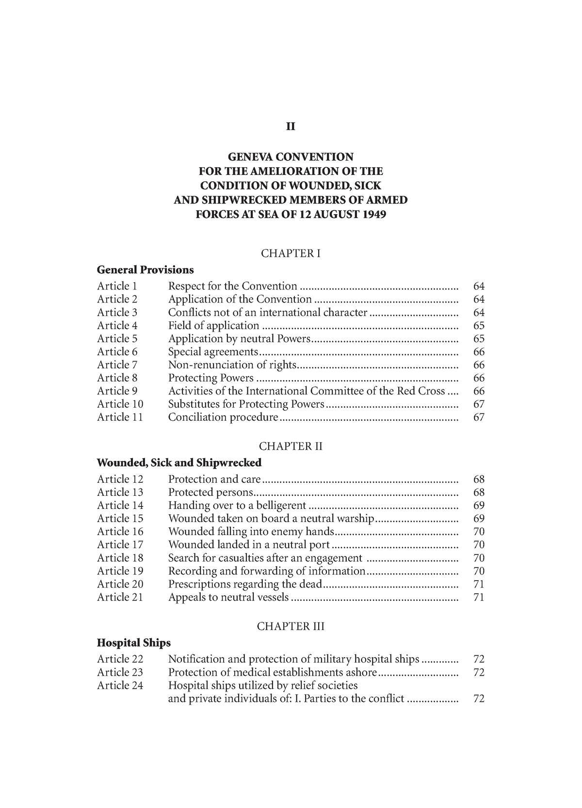 Second Geneva Convention - II GENEVA CONVENTION FOR THE AMELIORATION OF ...