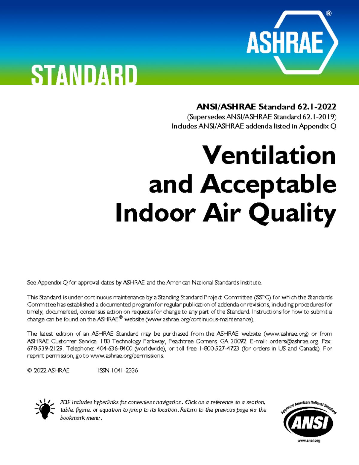 Ashrae+62 Manual aire acondicionado ANSI/ASHRAE Standard 62