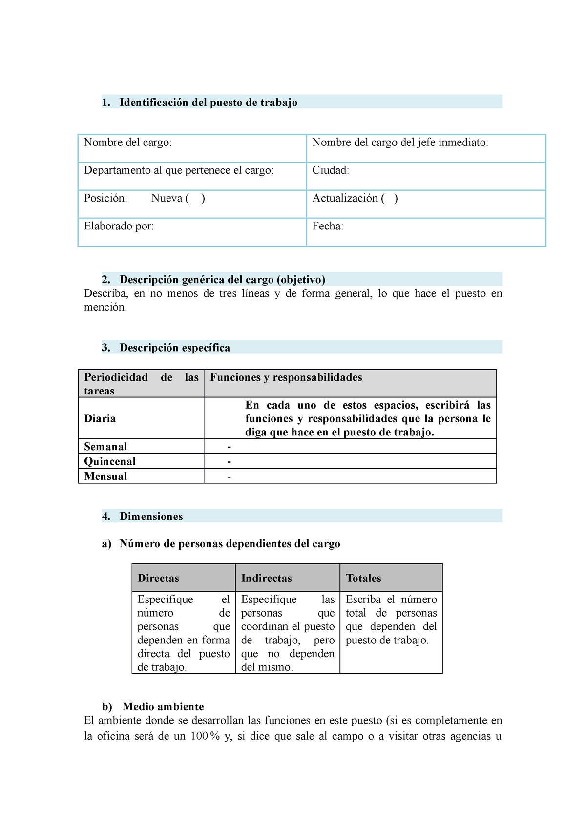 S3. Adjunto Tarea 3.1 Formato De Descripci N Y Perfil De Puestos ...