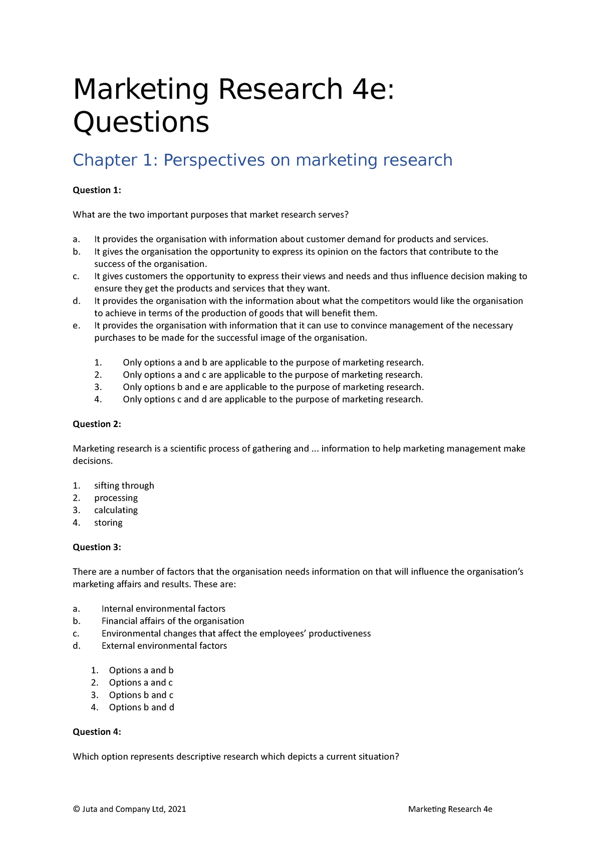 marketing research interview questions and answers pdf