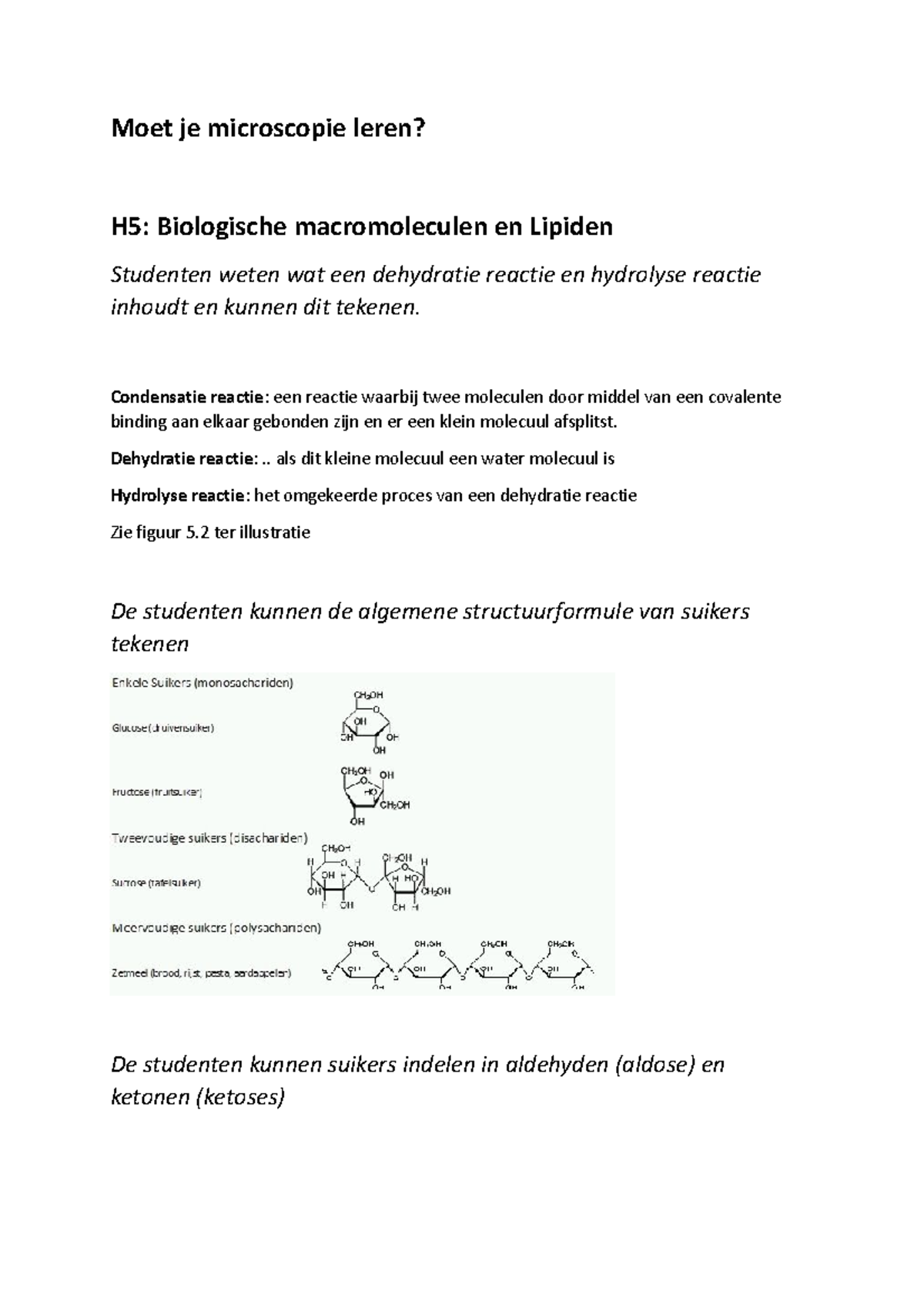 Leerdoelen Mol Bio - Moet Je Microscopie Leren? H5: Biologische ...