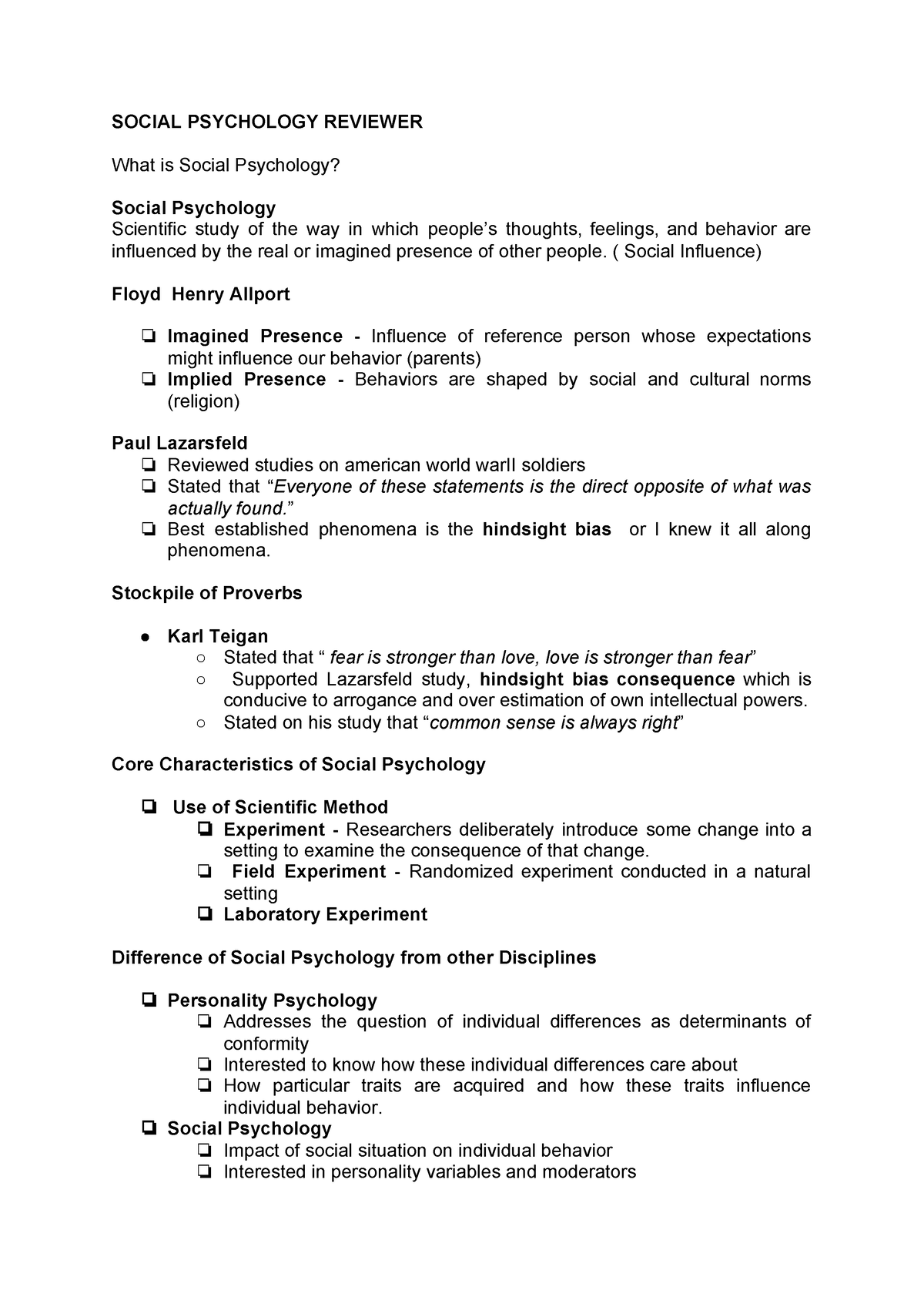 literature review social psych