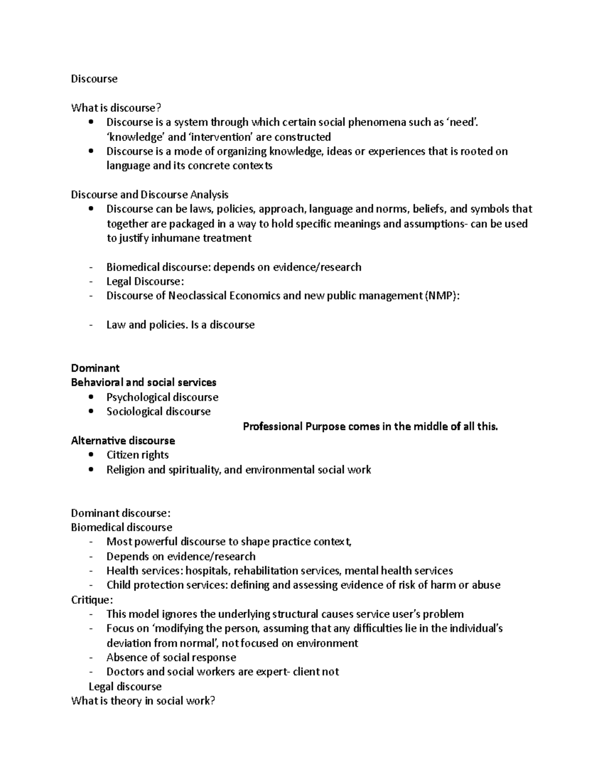 swp-331-social-work-theories-of-pracfice-week-2-discourse-what-is