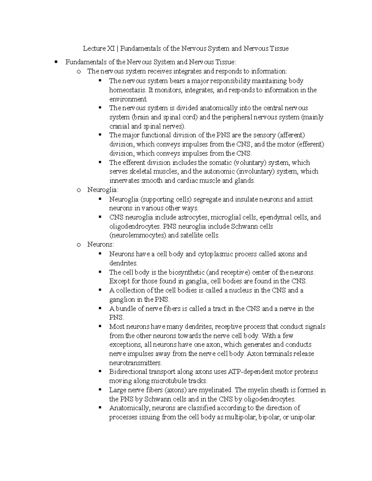 ANATOMY AND PHYSIOLOGY SUMMARY NOTES visual data 3