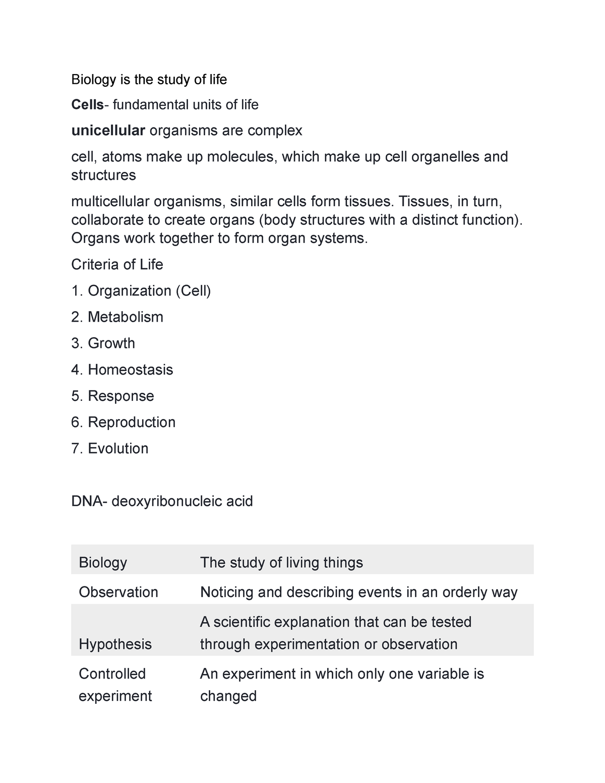 Biology - THANKS - Biology is the study of life Cells - fundamental ...