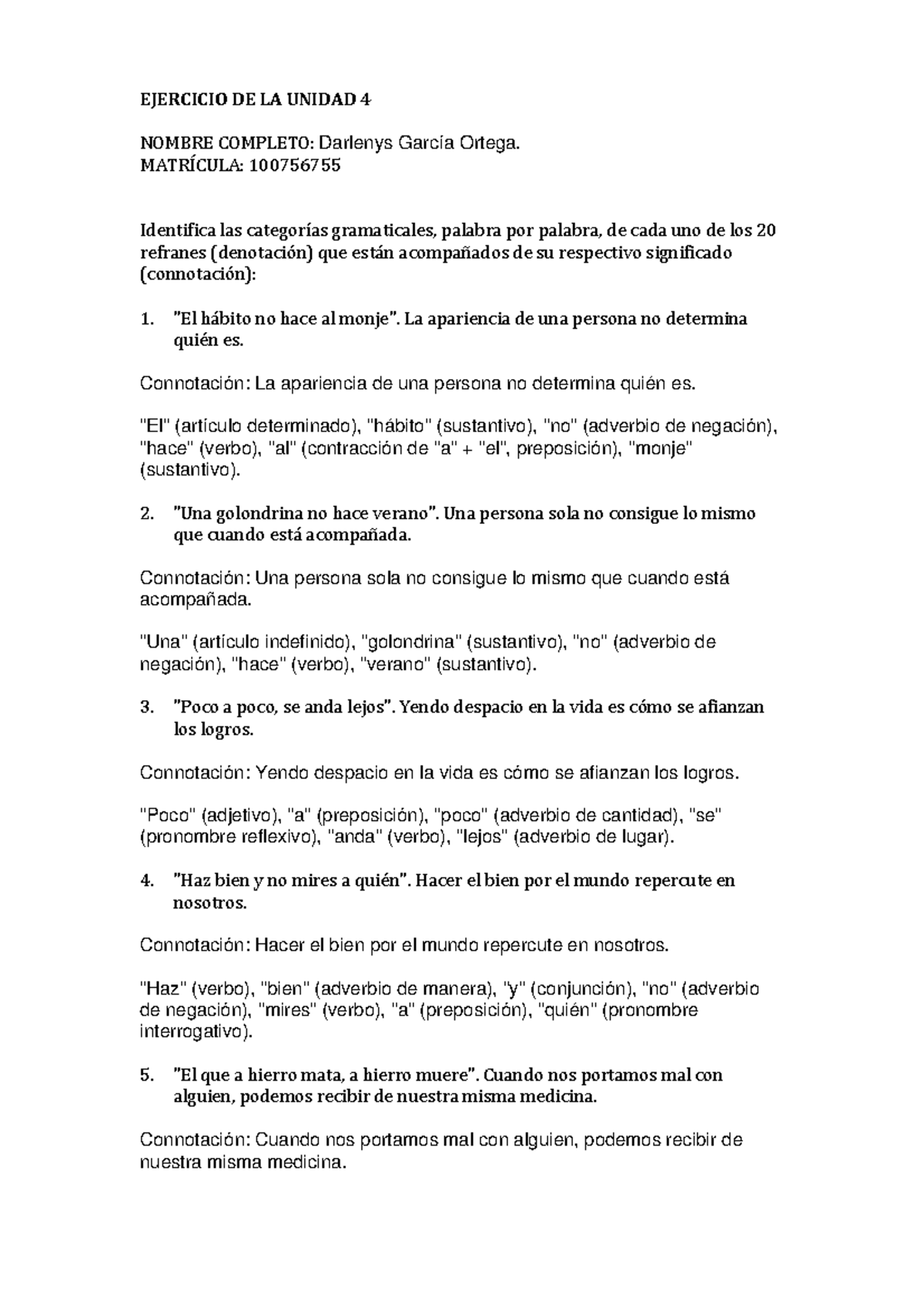 Ejercicio de la Unidad 4. - EJERCICIO DE LA UNIDAD 4 NOMBRE COMPLETO ...