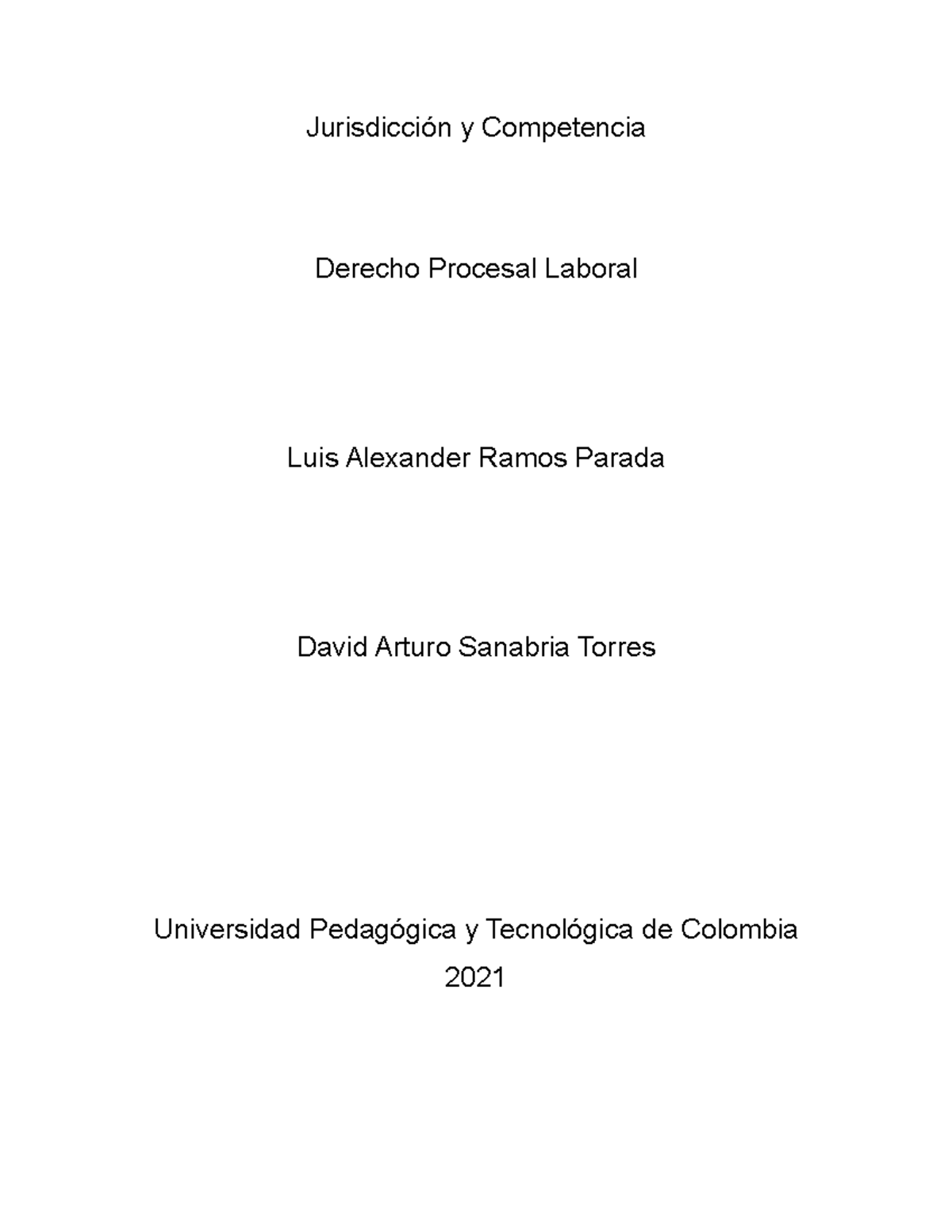 Jurisdicción y Competencia En Colombia - Procesal Civil Especial - UPTC ...