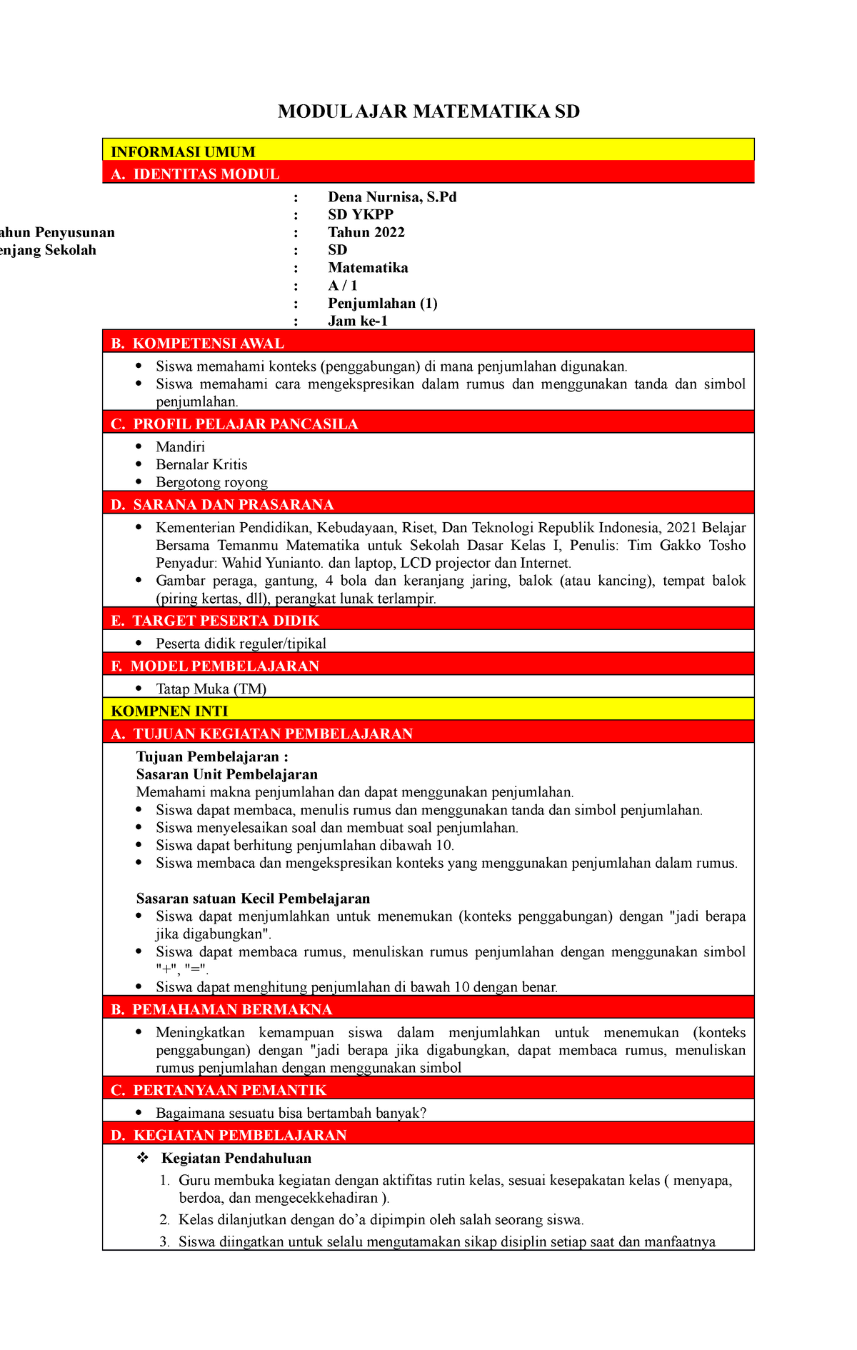 BAB 4 - MA Matematika Kls 1 (datadikdasmen - MODUL AJAR MATEMATIKA SD ...