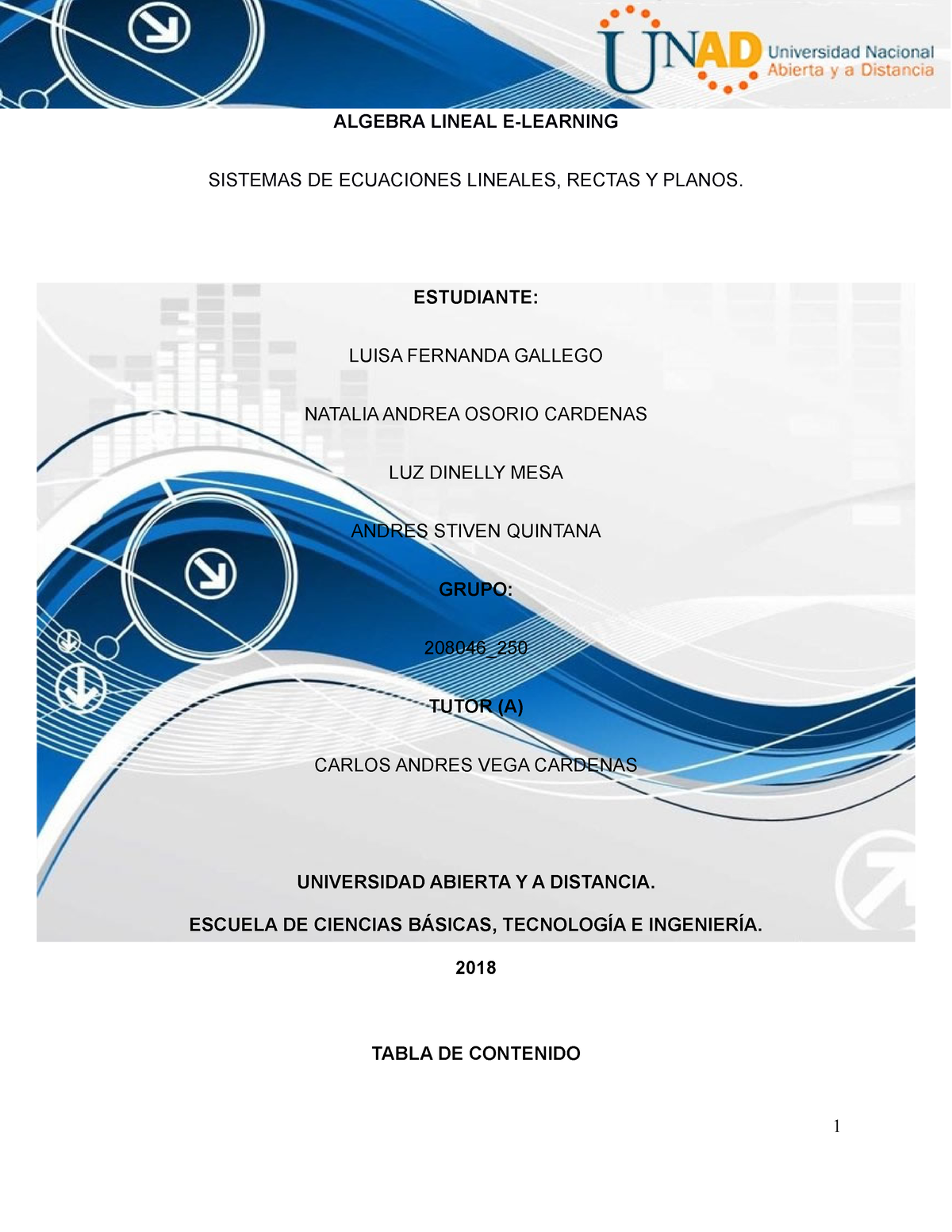 Ecuaciones Lineales Grupo 208046 250 - ALGEBRA LINEAL E-LEARNING ...