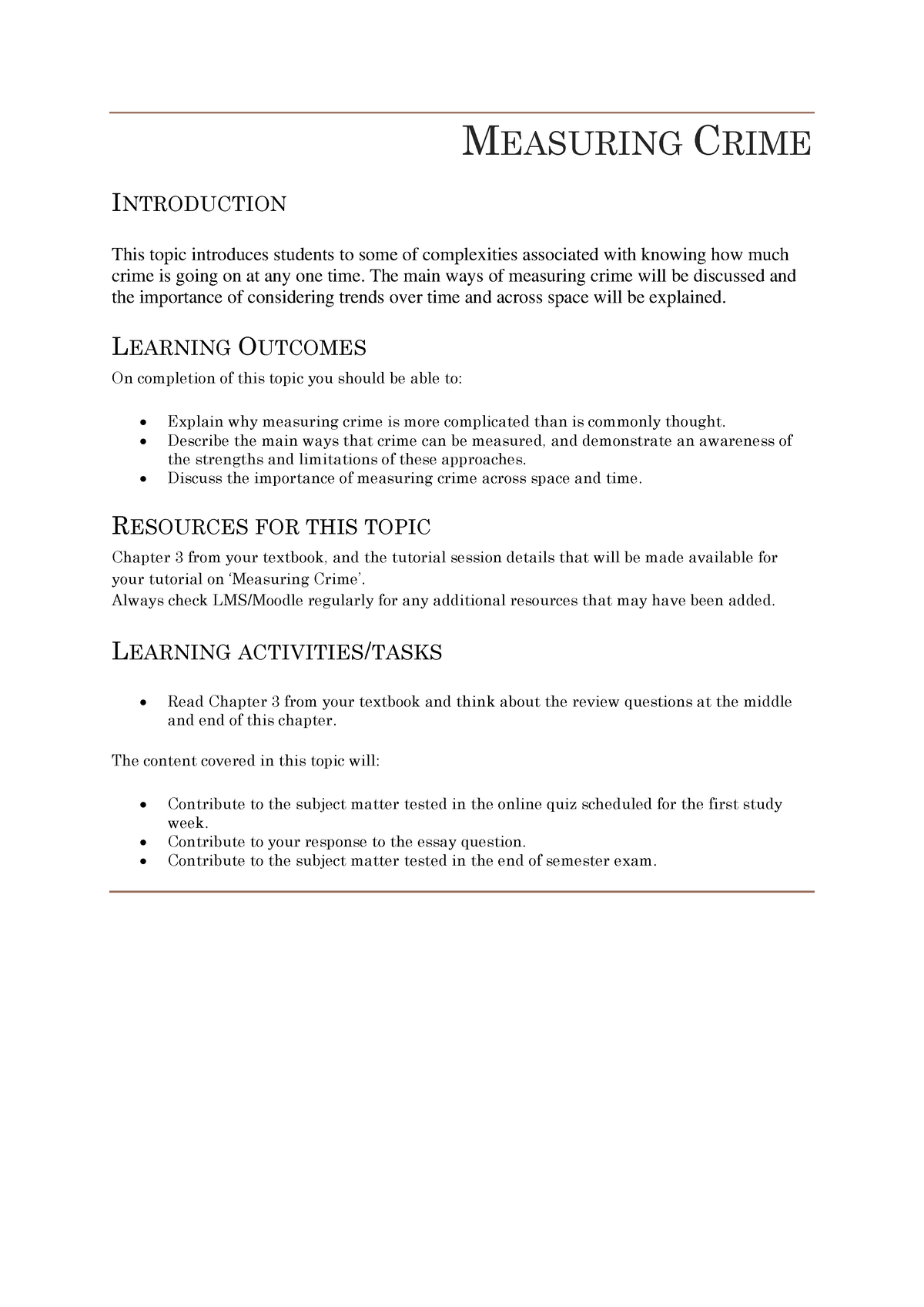 measuring crime essay