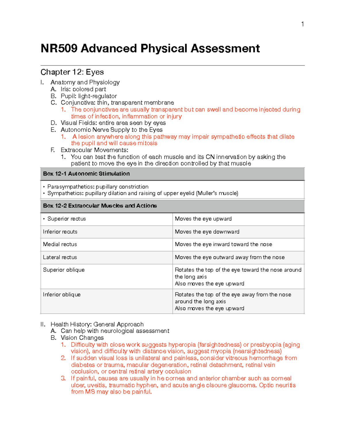 NR509 Chapter 12 - Lecture notes Week 2 - 1 NR509 Advanced Physical ...