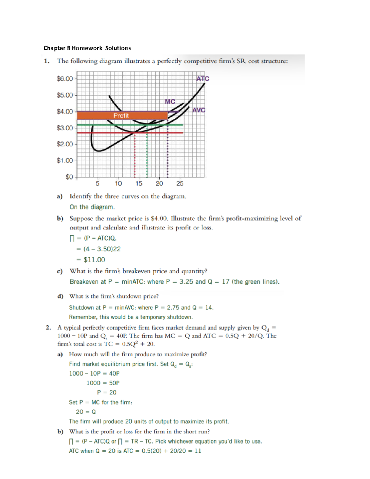 ECON 1B03 - Chapter 8 Hmwrk - Econ 1B03 - Chapter 8 Homework Solutions ...