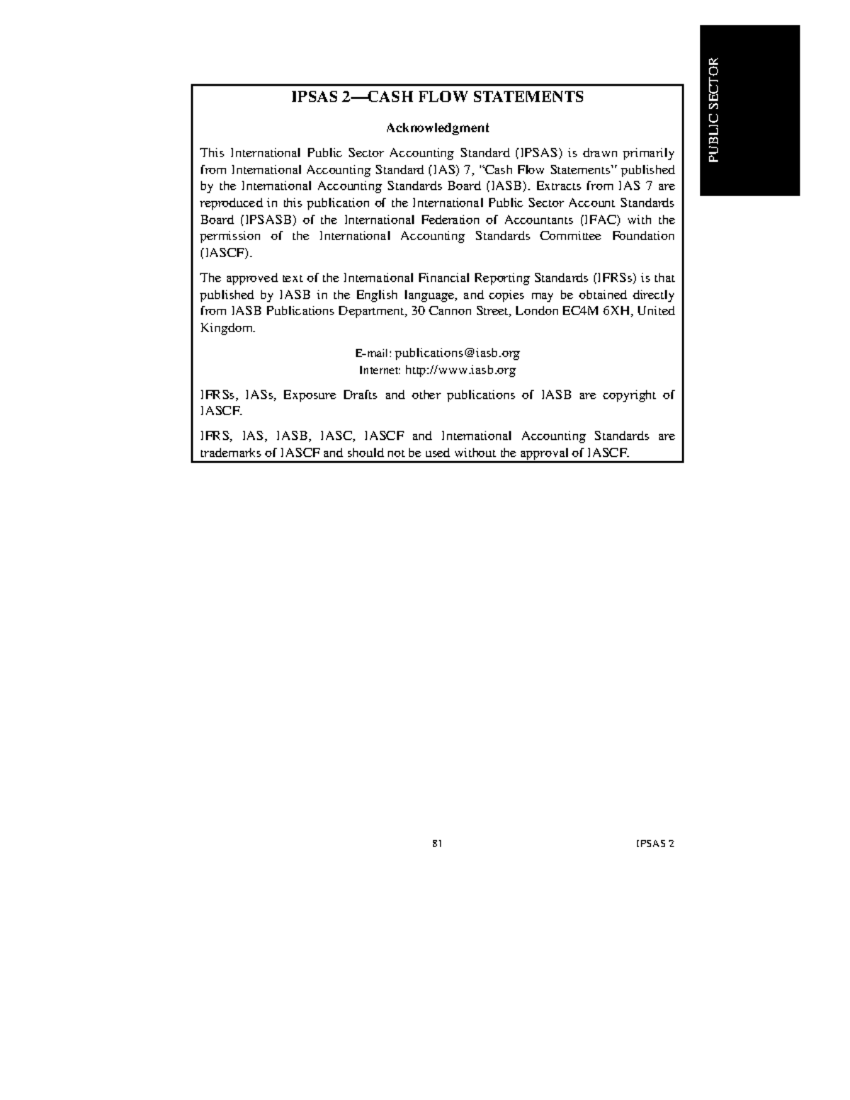 Ipsas 2 cash flow stateme - PUBLIC SECTOR IPSAS 2—CASH FLOW STATEMENTS ...