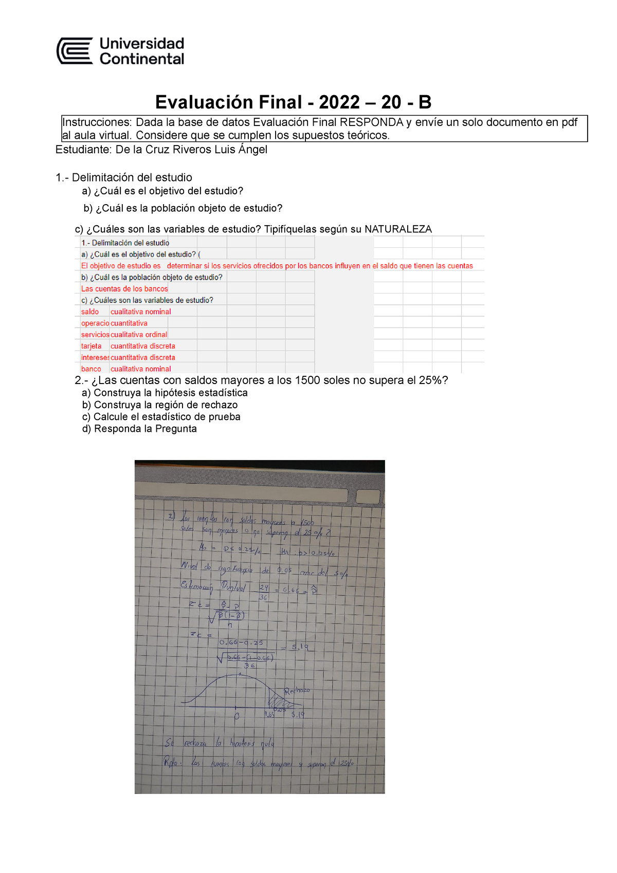 Finalestadistica - Examen Final - Evaluación Final - 2022 – 20 - B ...