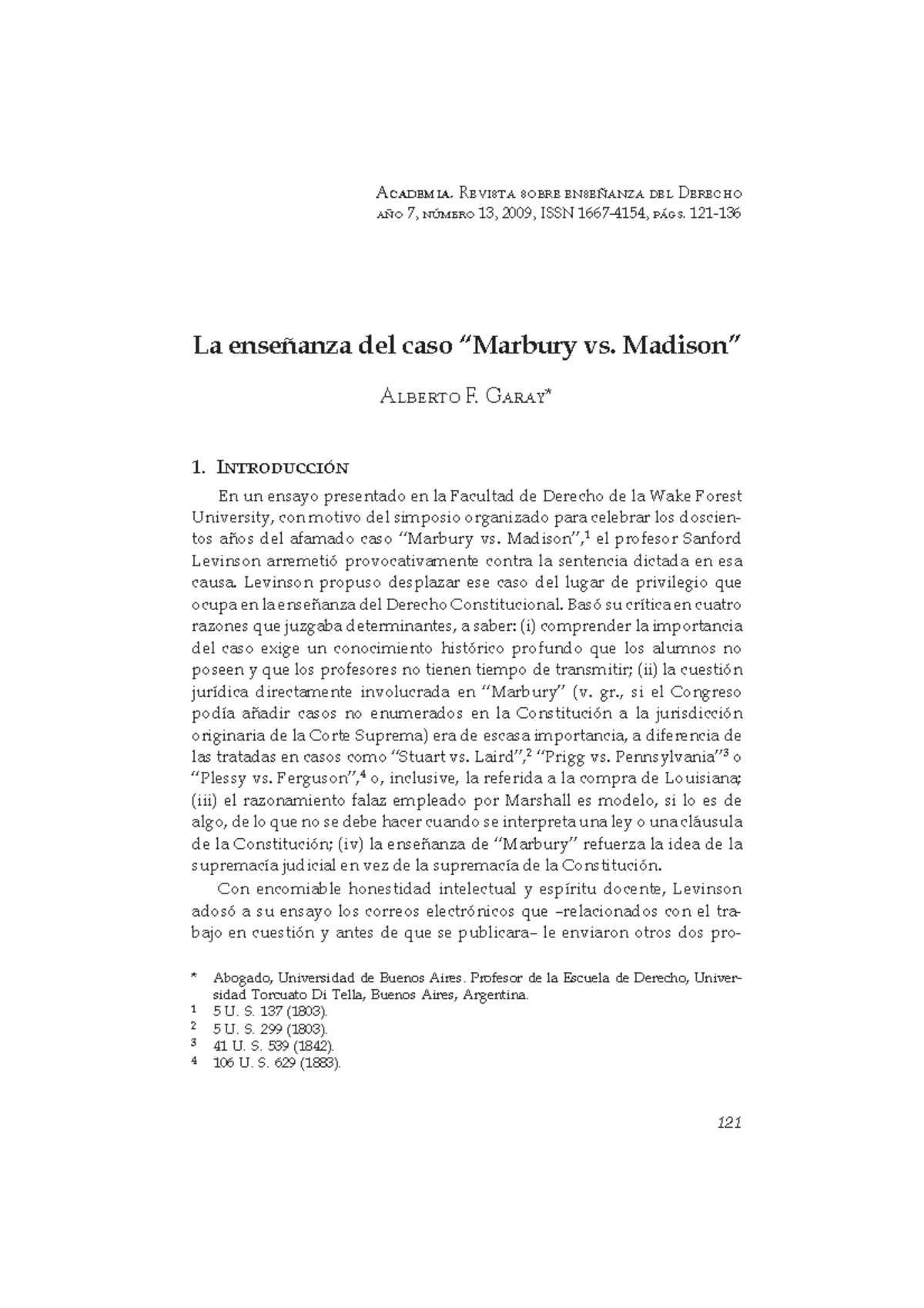 La ensenanza del caso murbury vs madison - La enseñanza del caso ...