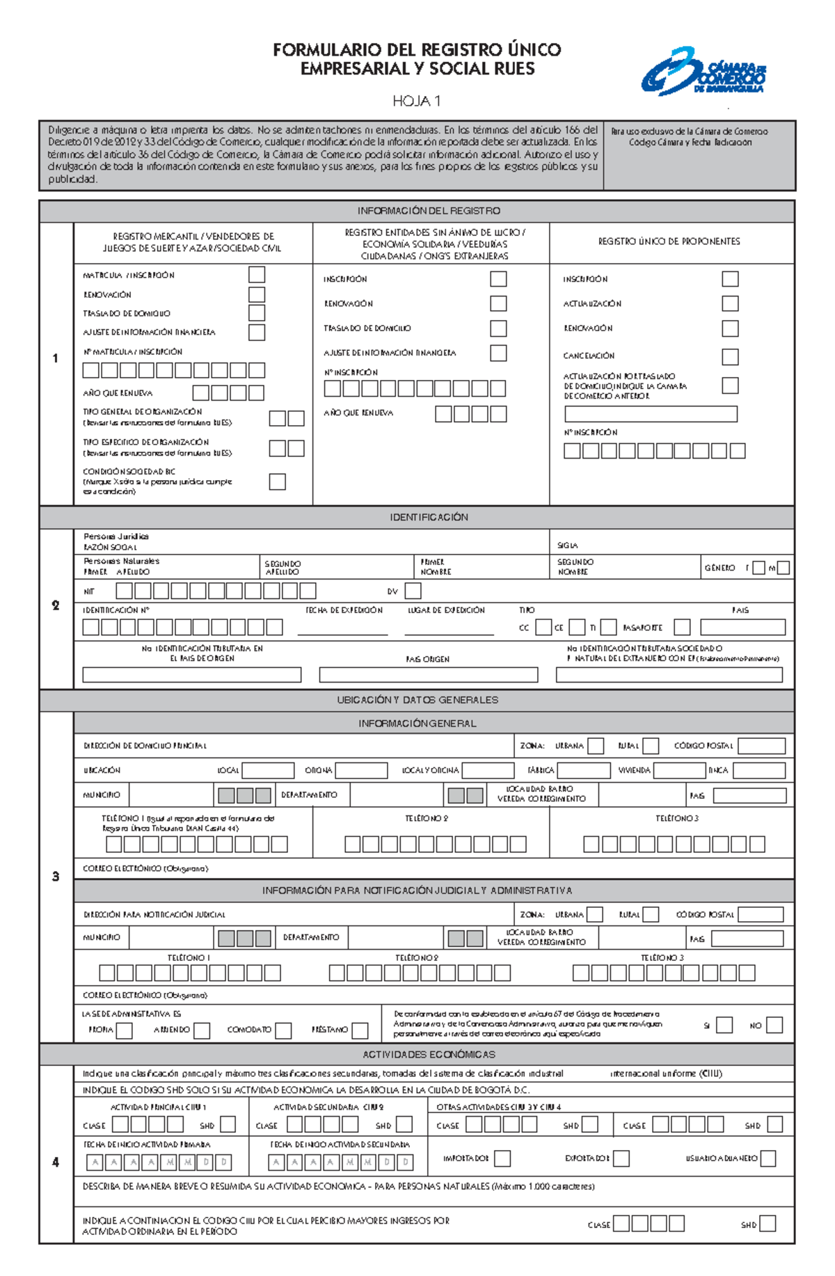 Formulario rues 2020 2-10-11 - SIGLA IDENTIFICACIÓN Nº FECHA DE ...