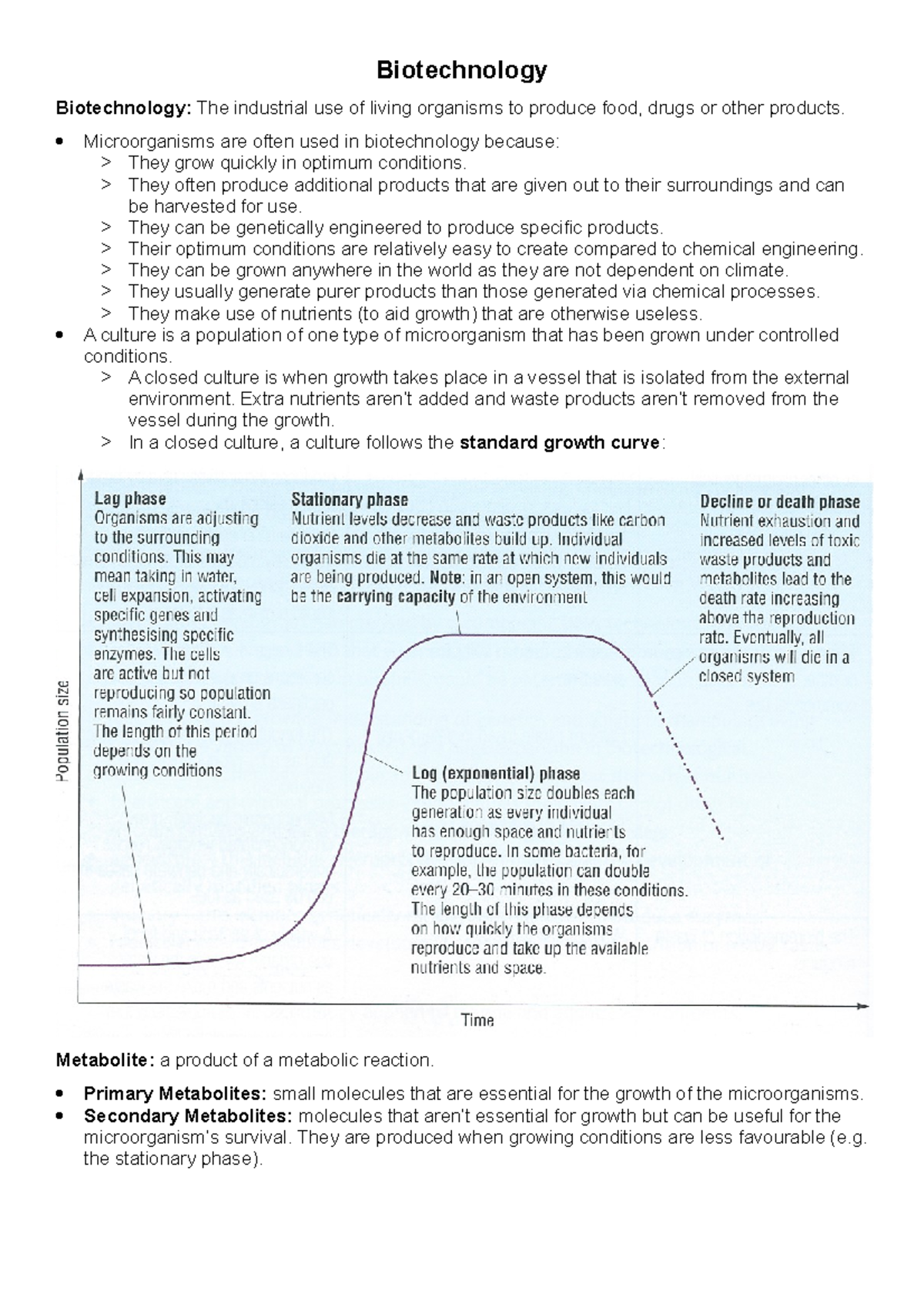 Biotechnology Notes - Biotechnology Biotechnology: The industrial use ...