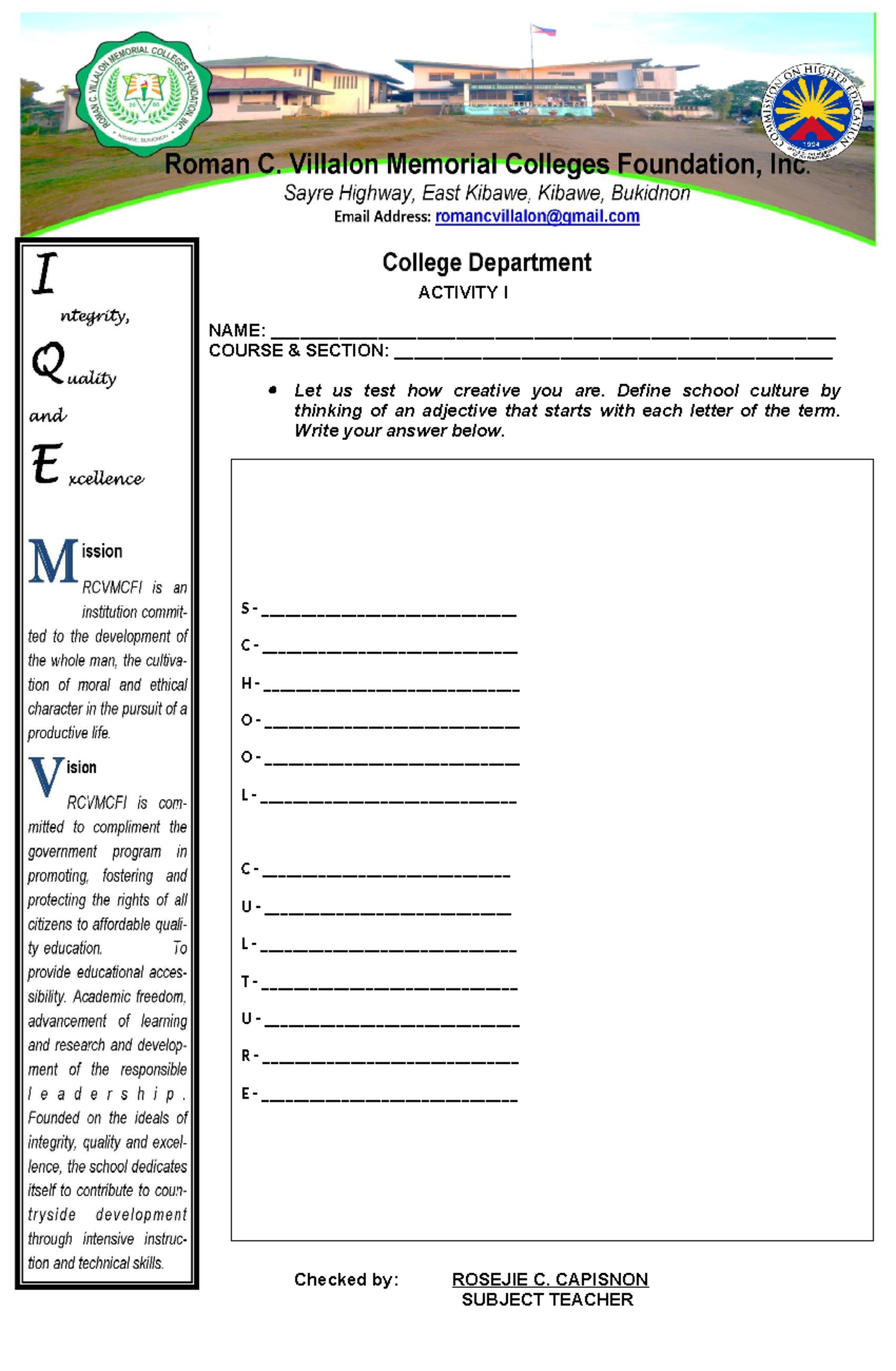 Chapter 2 Activity 1 Educ9 Activity I Name Studocu