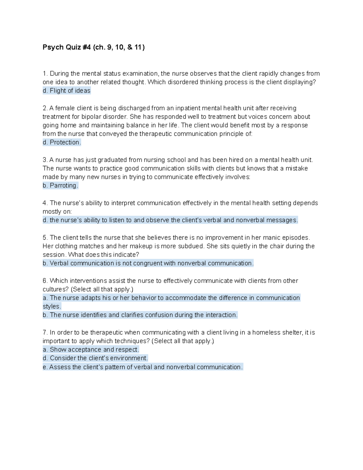 Psych Quiz 4 (ch Psych Quiz 4 (ch. 9, 10, & 11) During the mental