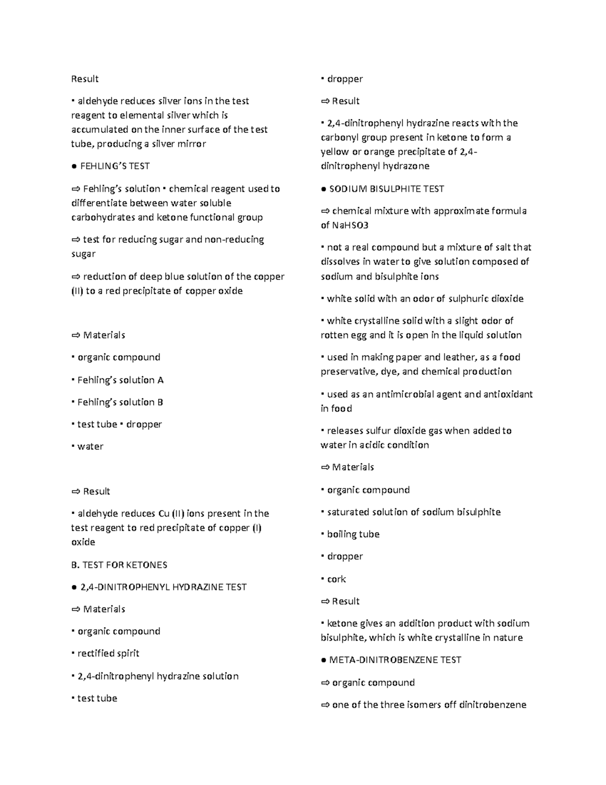 Module 6- results Summary 2 - Organic Chemistry - Studocu