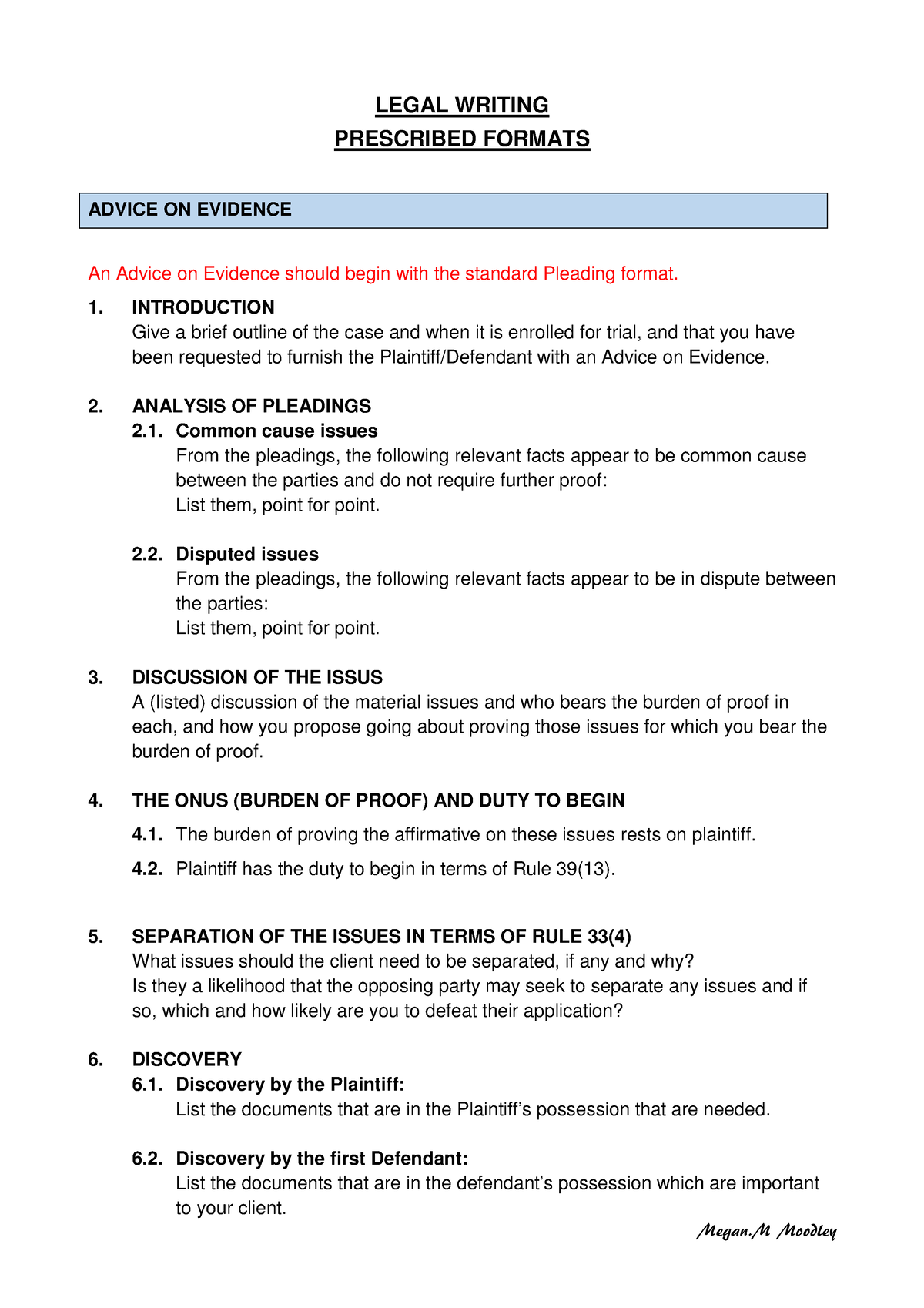 2021 Legal Writing Exam Pack LEGAL WRITING PRESCRIBED FORMATS ADVICE   Thumb 1200 1698 