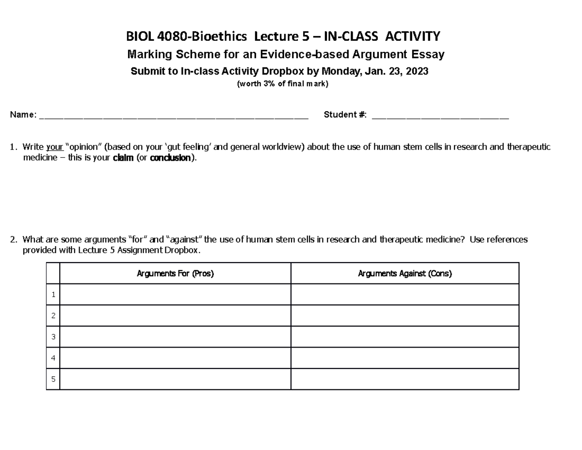 activity-lecture-5-w2023-marking-papers-1-biol-4080-bioethics-lecture