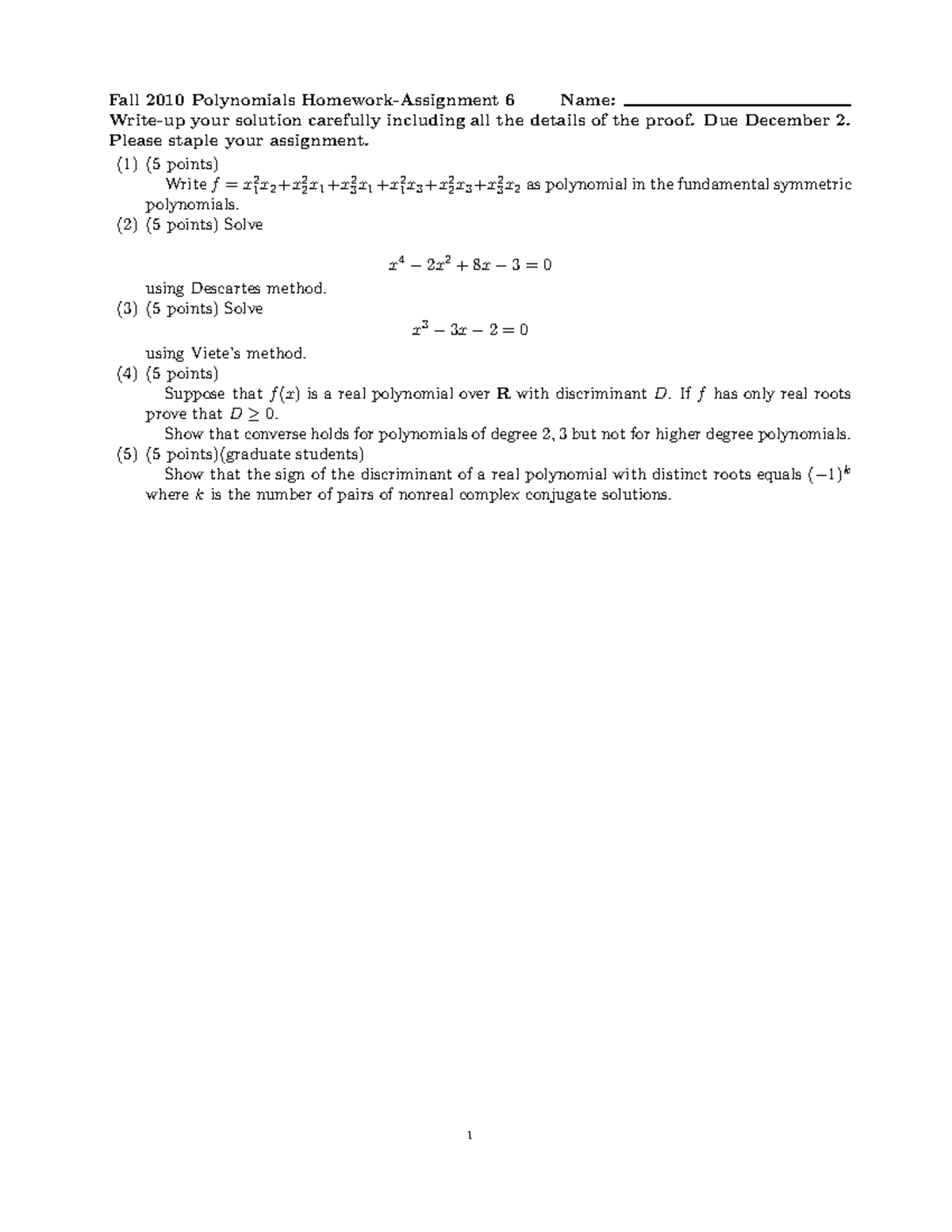 algebra 1 unit 6 homework packet polynomials answers