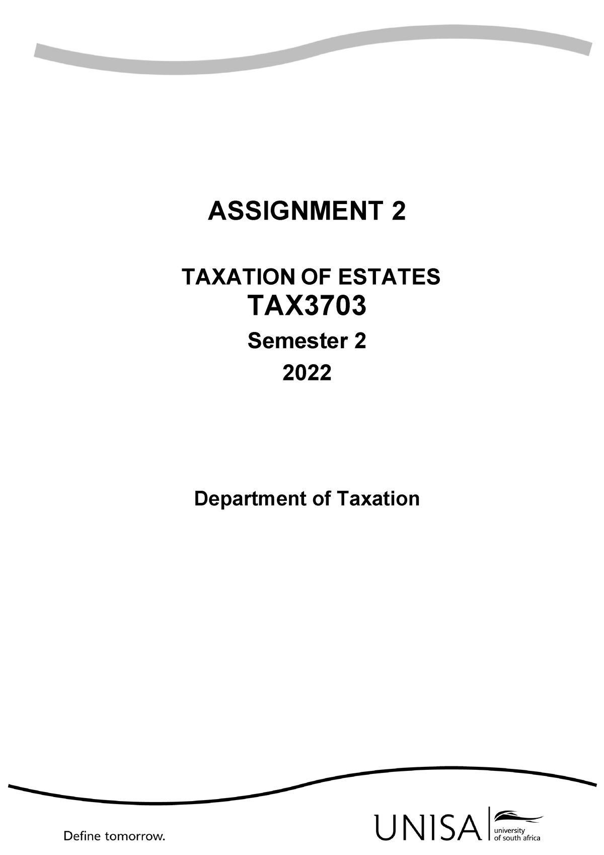 tax3702 assignment 5 semester 2 2022