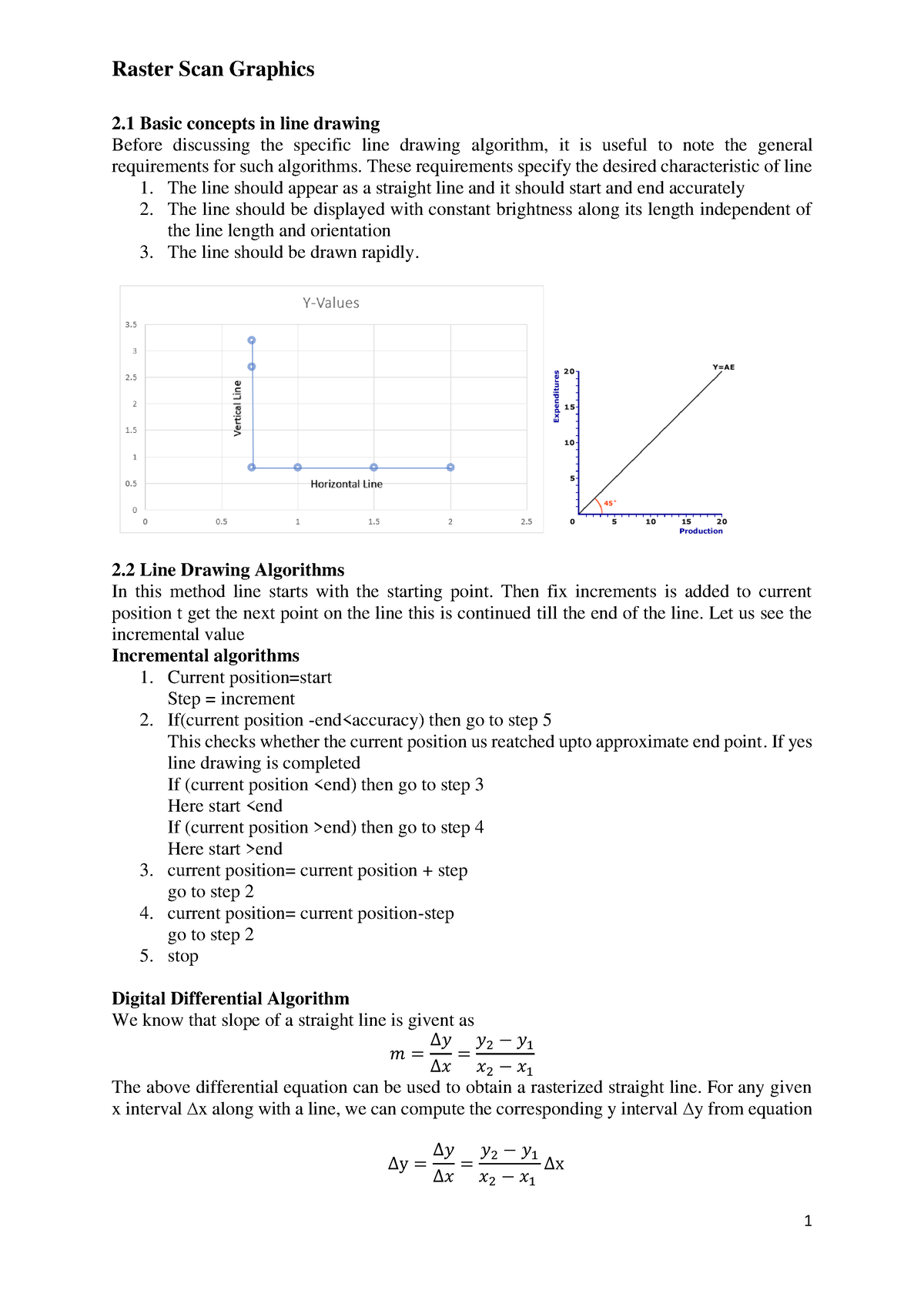 Chapter 2 Raster scan graphics - 2 Basic concepts in line drawing ...