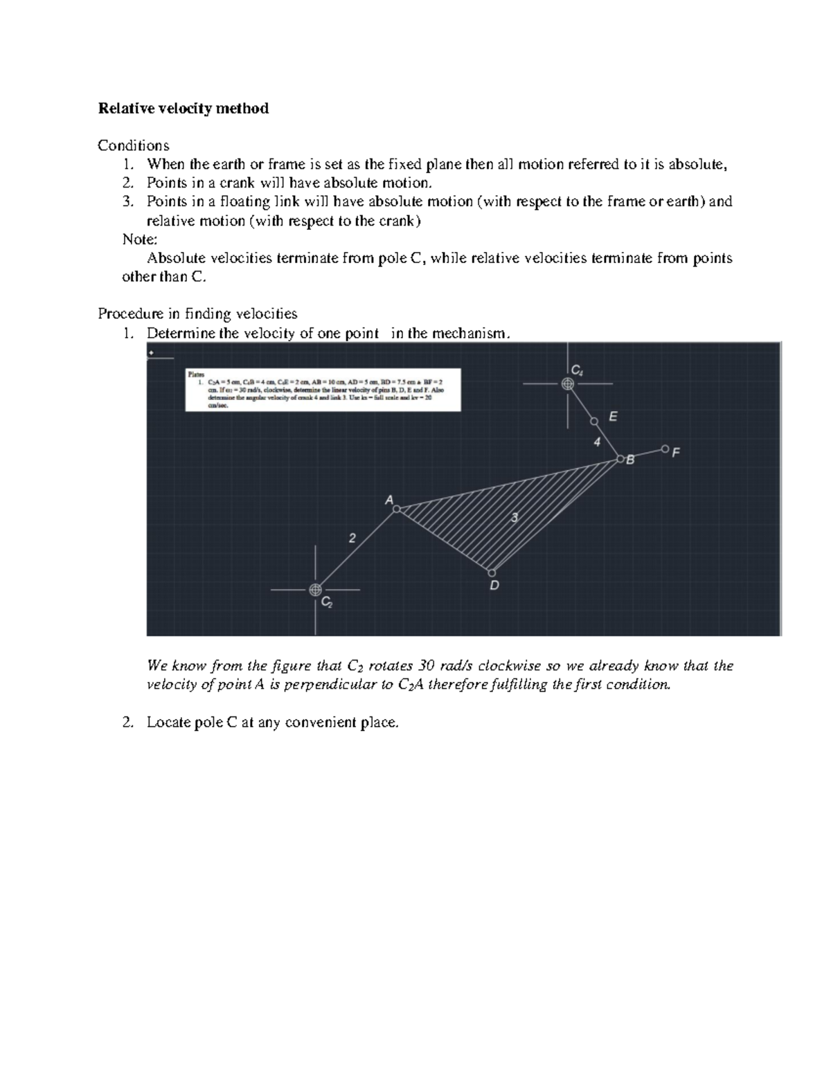 RVM guide - Relative velocity method Conditions 1. When the earth or ...