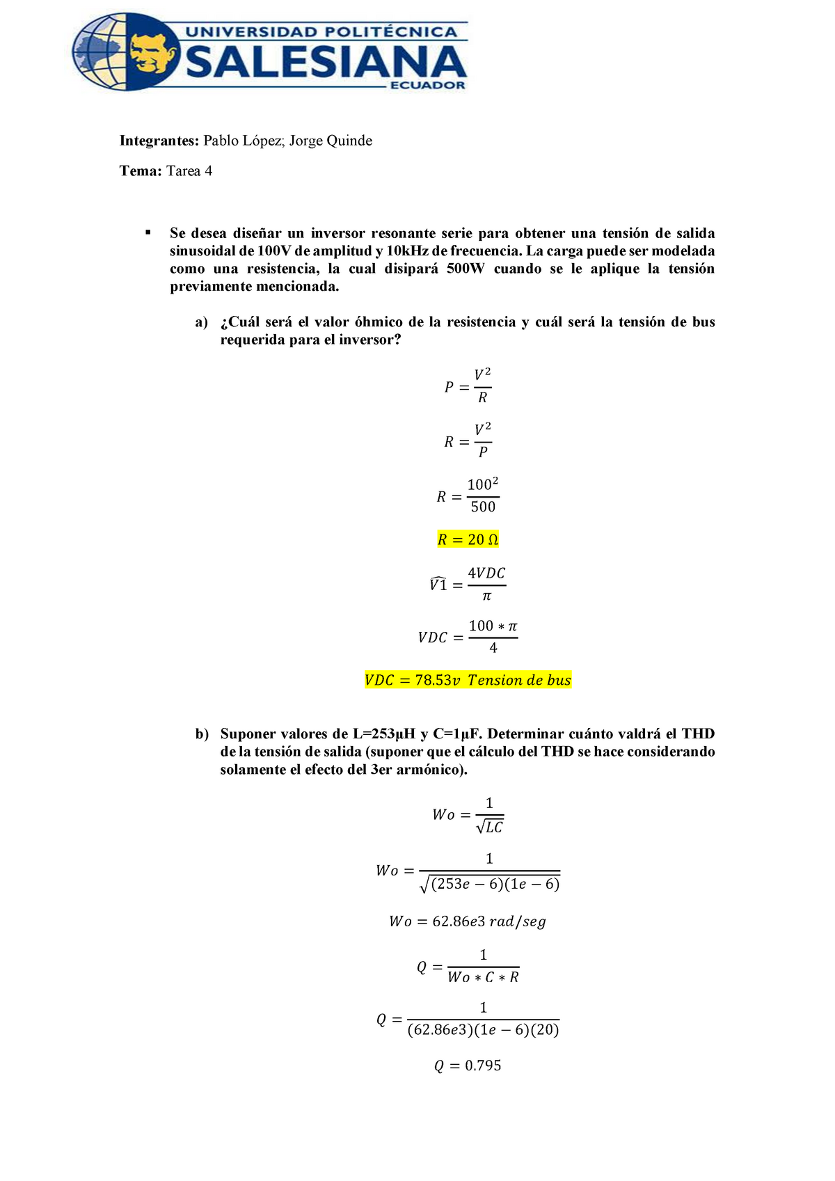 Tarea 4 Potencia Nota 9 Ups Warning Tt Undefined Function 32 Integrantes Studocu