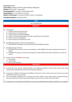 FIN534 Report - BACHELOR OF BUSINESS ADMINISTRATION (HONS) FINANCE ...