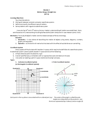 PHY03 Module 3 Set A-Vectors and Their Properties; Operation with ...