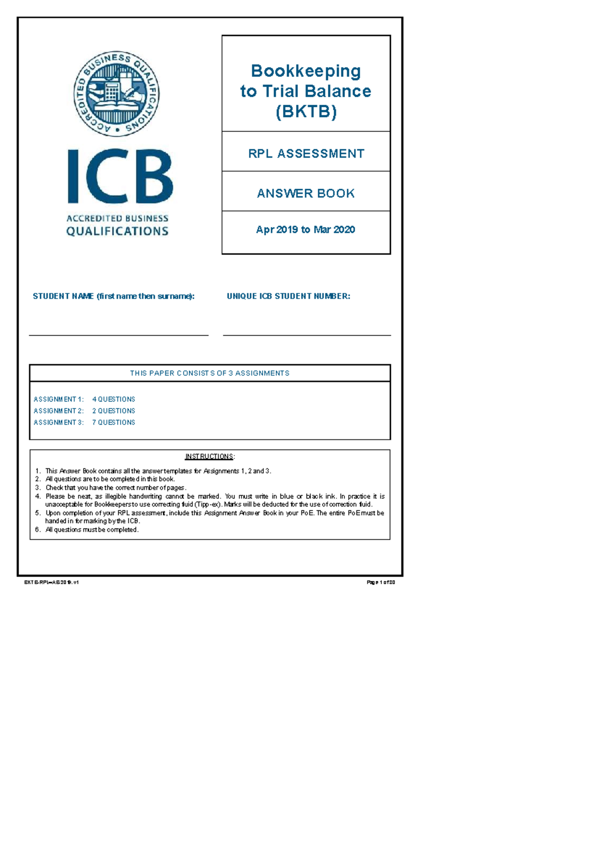 BKTP AB 2019 - hhhhhhhh - Bookkeeping to Trial Balance (BKTB) RPL ...