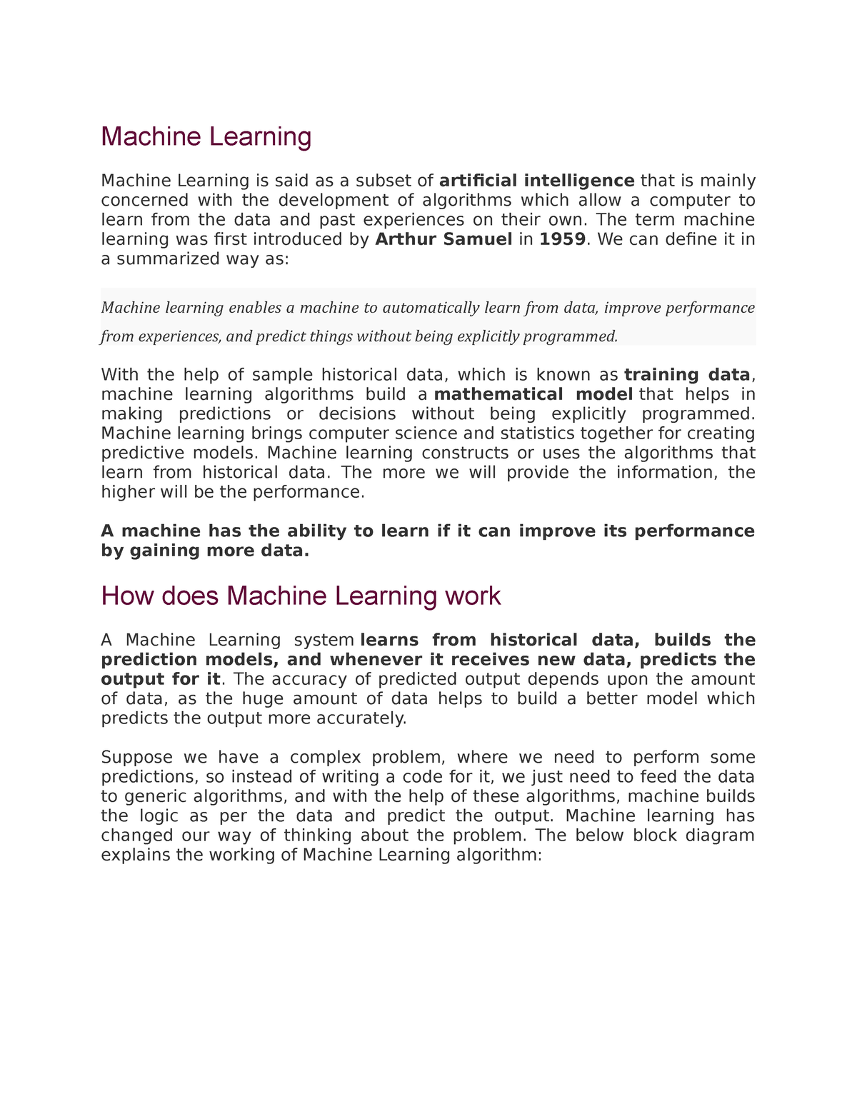 machine learning extended essay