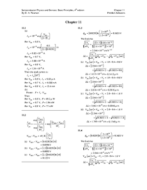 반도체 물성과 소자 solution - Semiconductor Physics and Devices: Basic ...