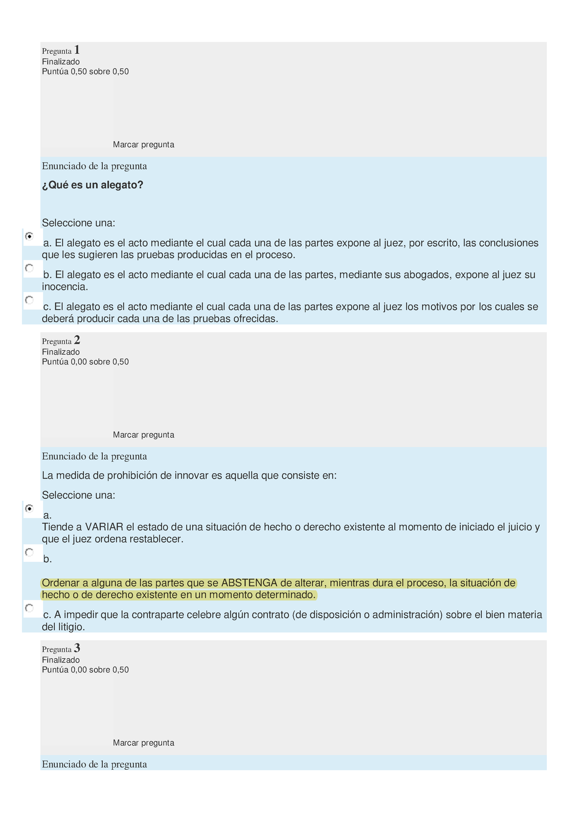 Preguntero Procesal Civil Y Comercial - Pregunta 1 Finalizado Puntúa 0 ...