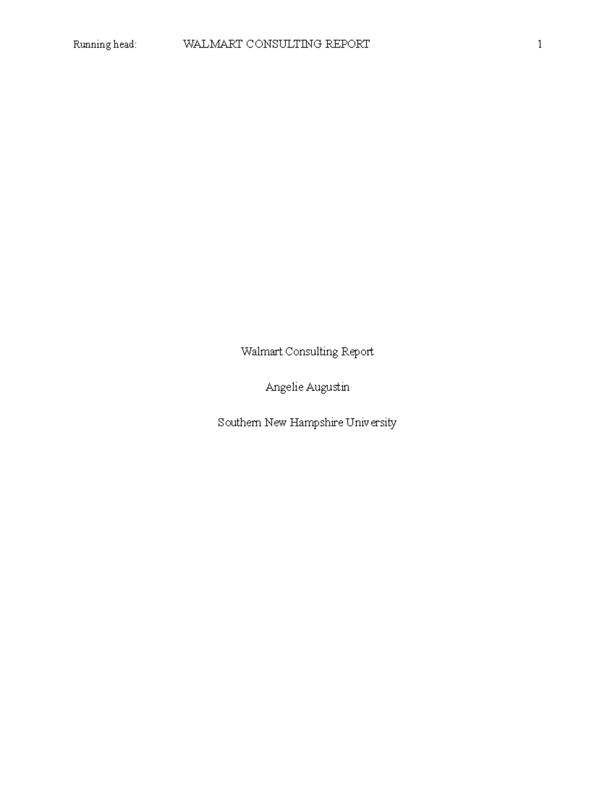 Module 1 Consulting Report Walmart - Walmart Consulting Report Angelie ...