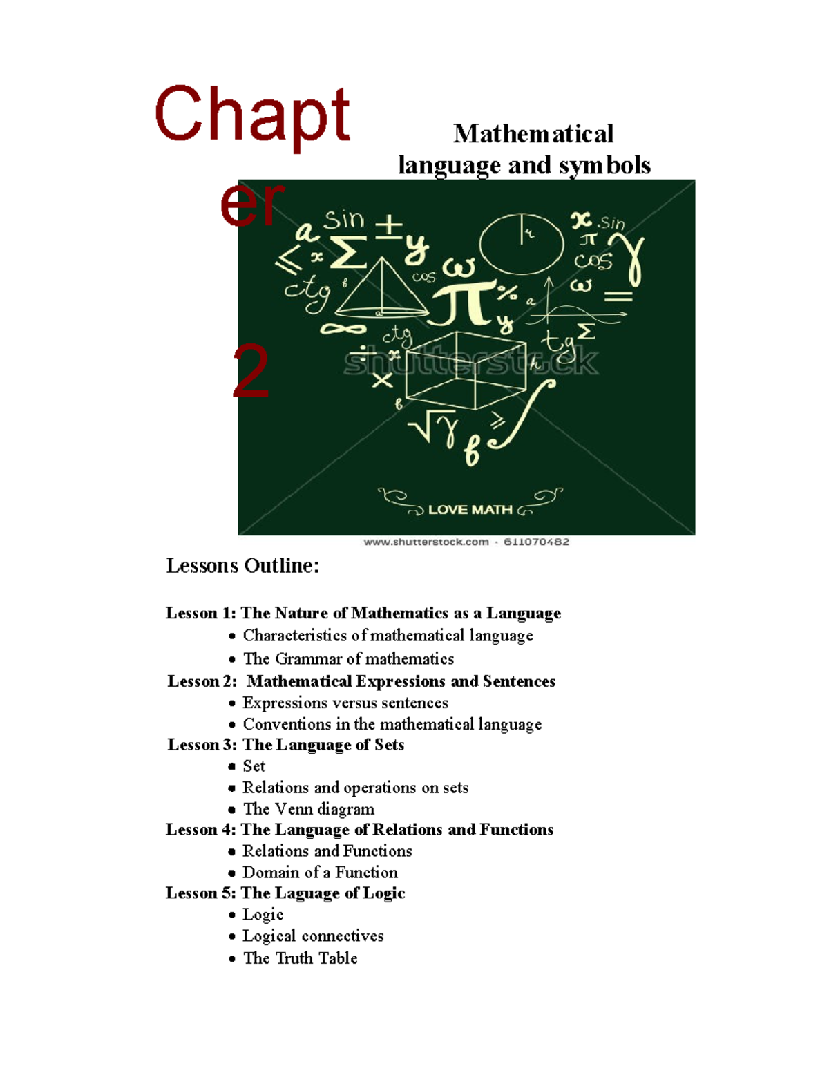 517383947 Chapter 2 Mathematical Language And Symbols Mathematical