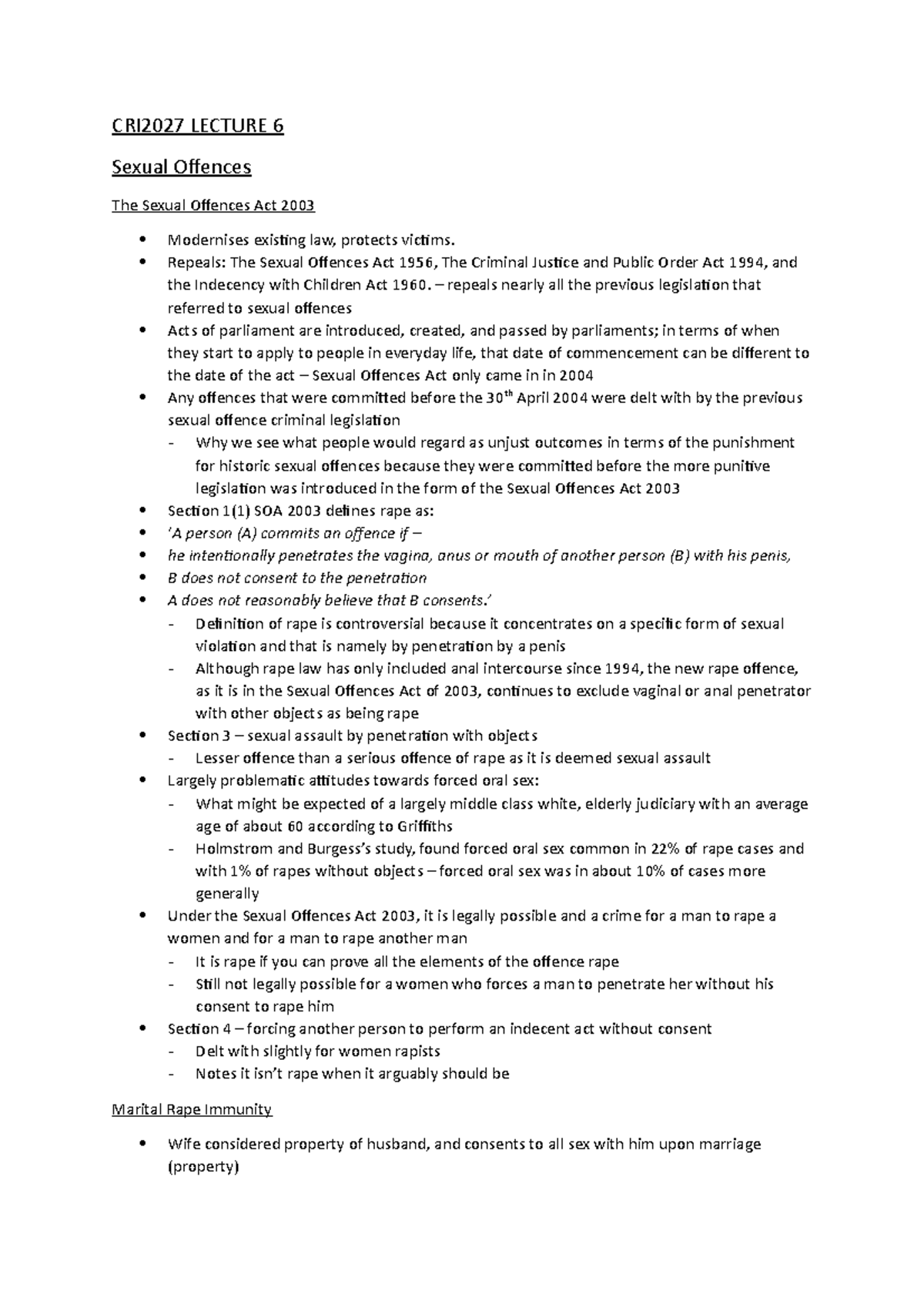 CRI2027 Lecture 6 Helen Baker CRI2027 EdgeHill Studocu